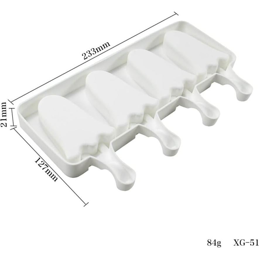 Molde de Paleta de Silicona Ykybhx Fantasma Halloween 4 Cavidades