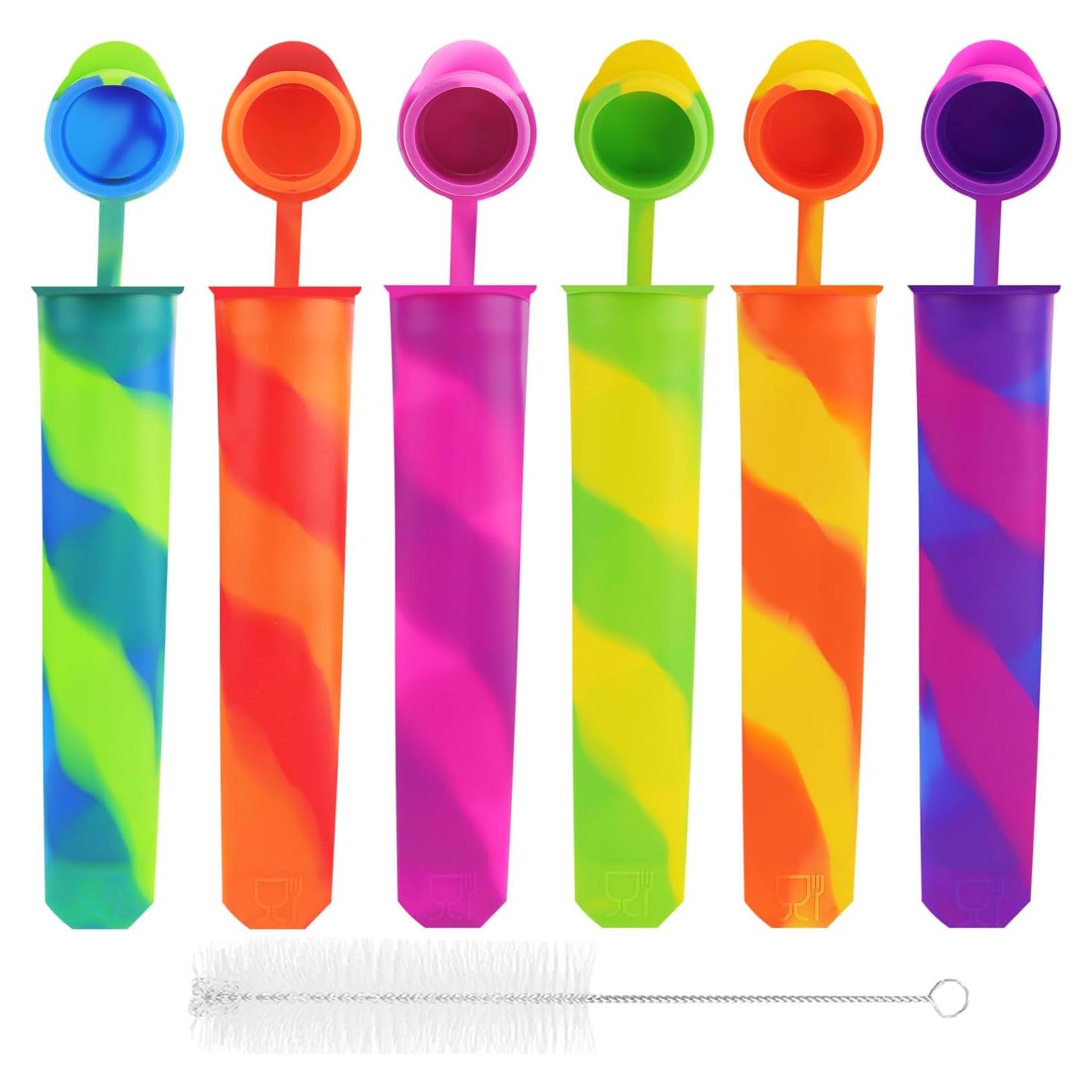 6 Moldes de Silicona para Paletas SAYAYA Reutilizables 100ml