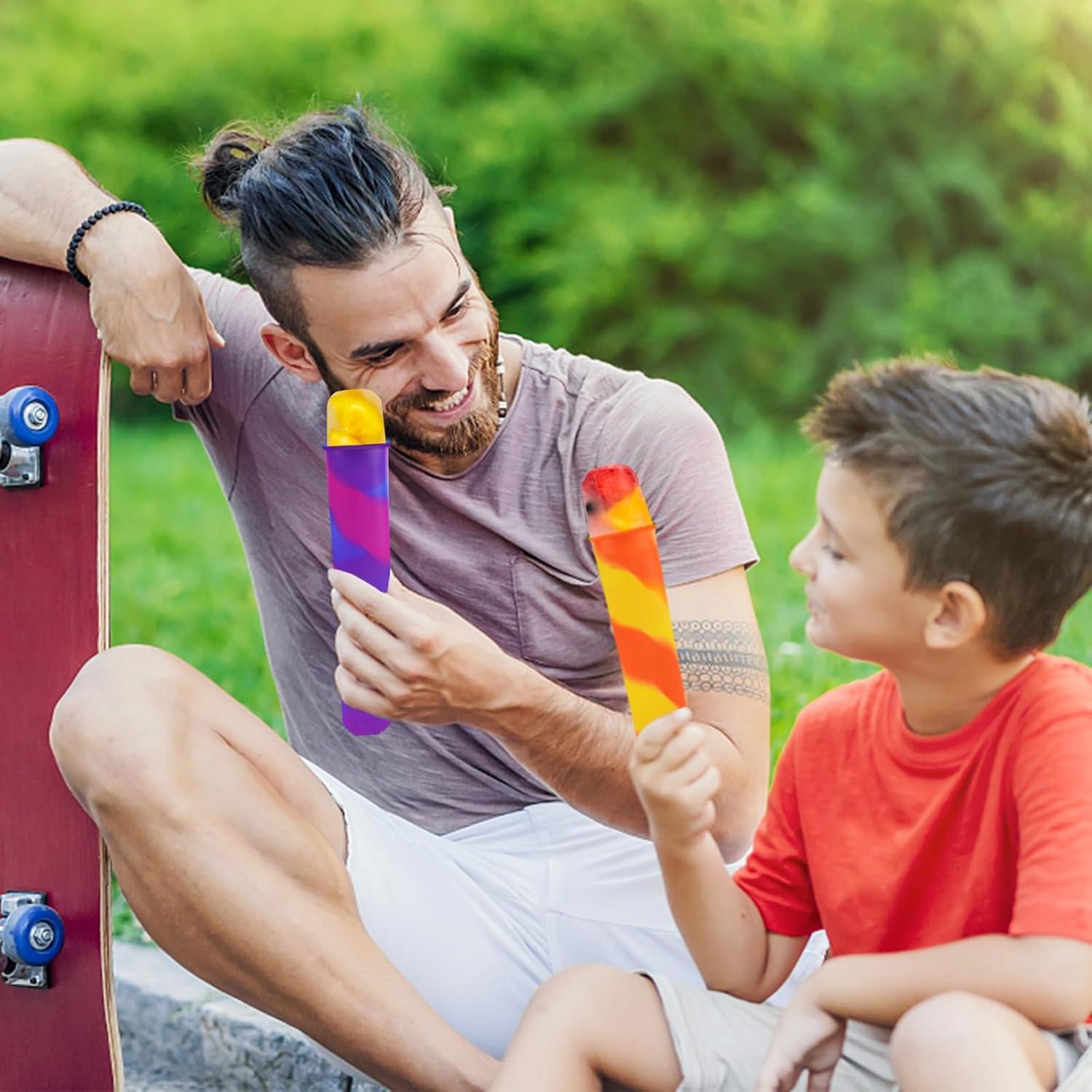 6 Moldes de Silicona para Paletas SAYAYA Reutilizables 100ml