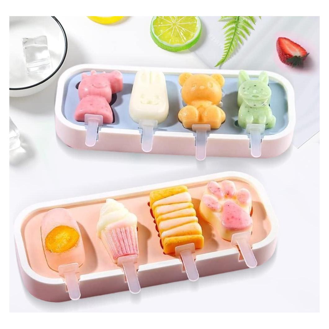 Moldes de Paletas Mini Genérico Silicona Libre BPA 2 Pcs