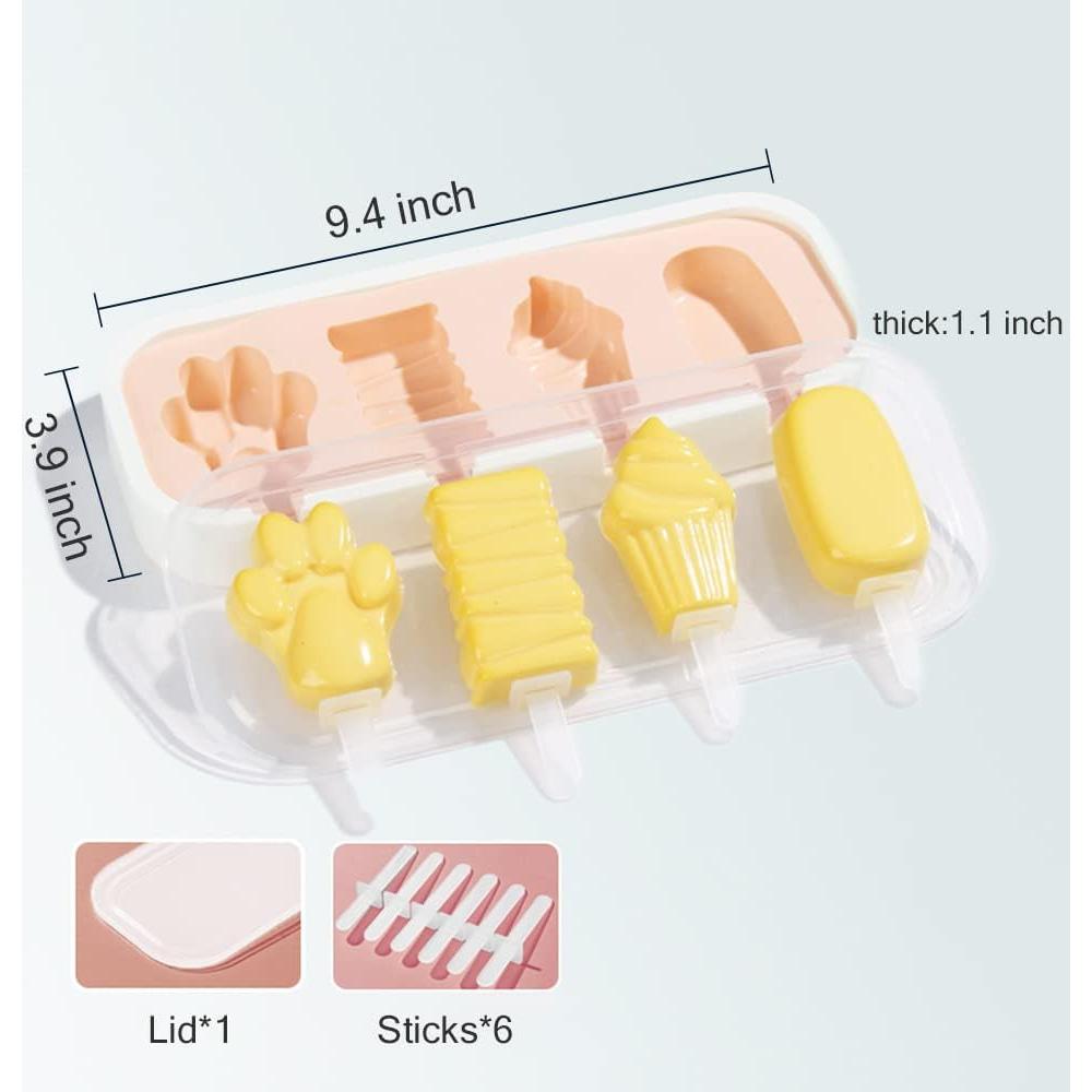 Moldes de Paletas Mini Genérico Silicona Libre BPA 2 Pcs