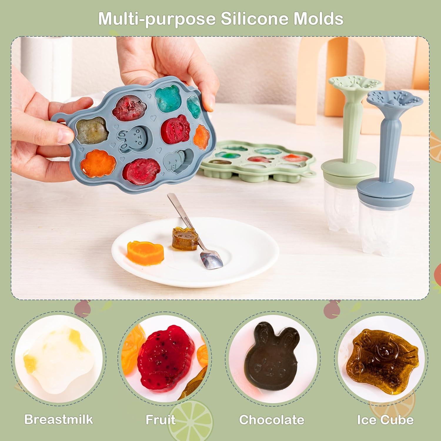 Moldes de Popsicle de Leche Materna KingKam 2 Piezas Silicona