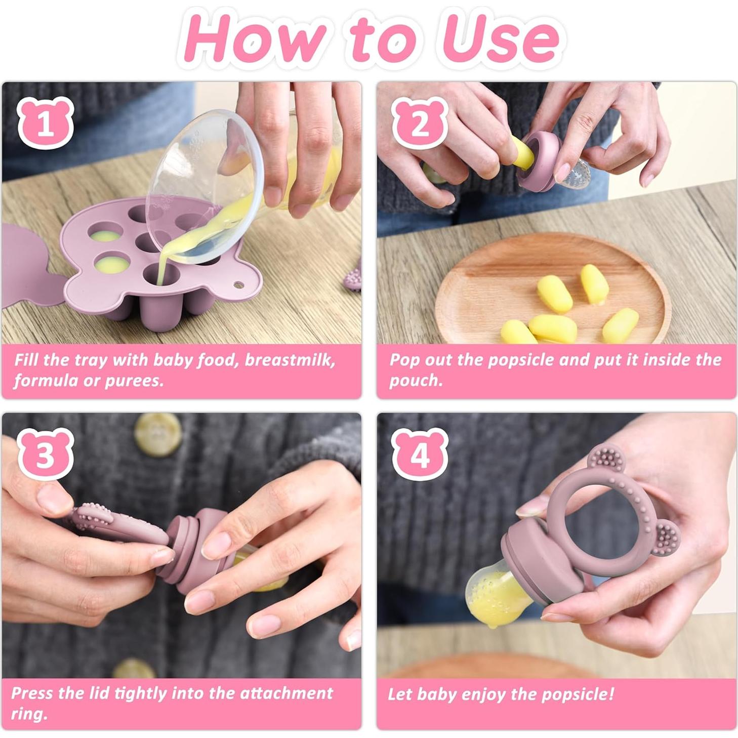 Alimentador de Frutas para Bebés LittlesJoy + Bandeja Congelador