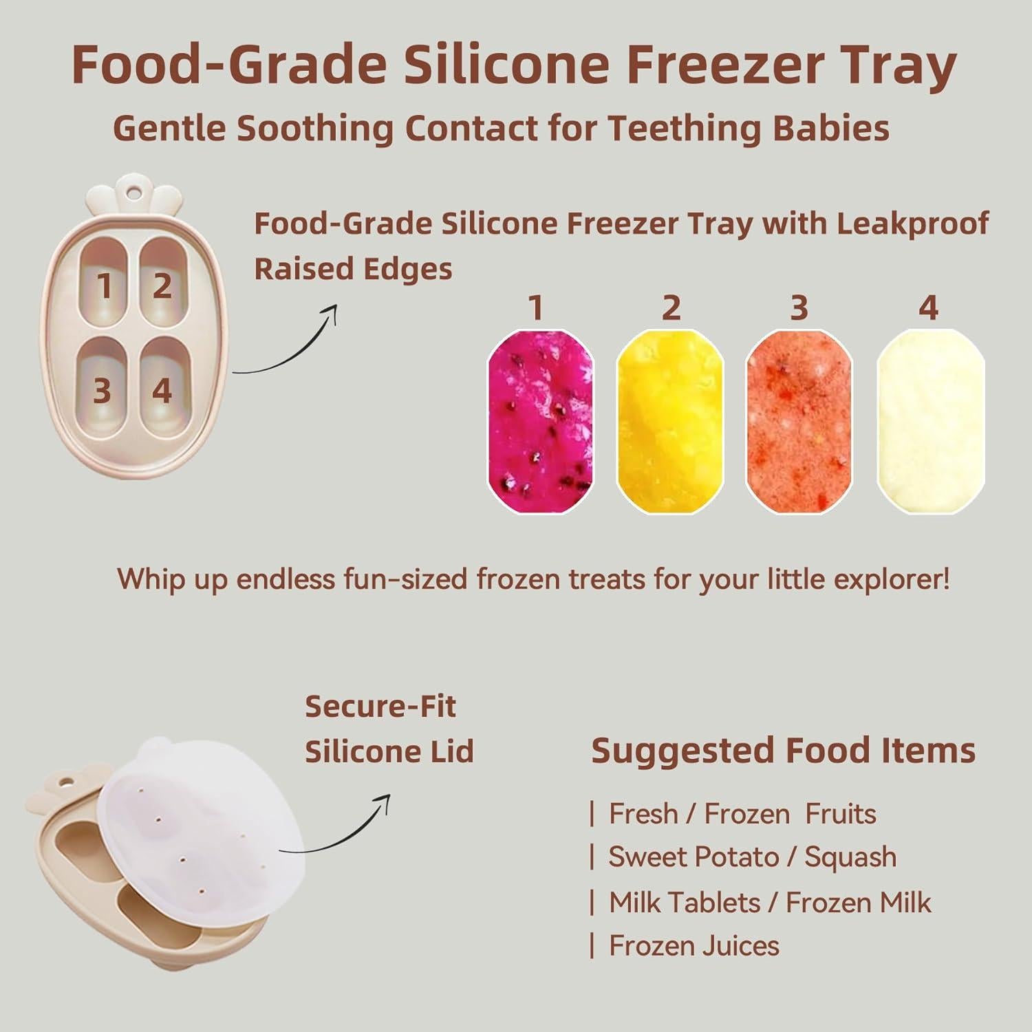 Set de 4 Alimentadores de Frutas Gairssda para Bebés