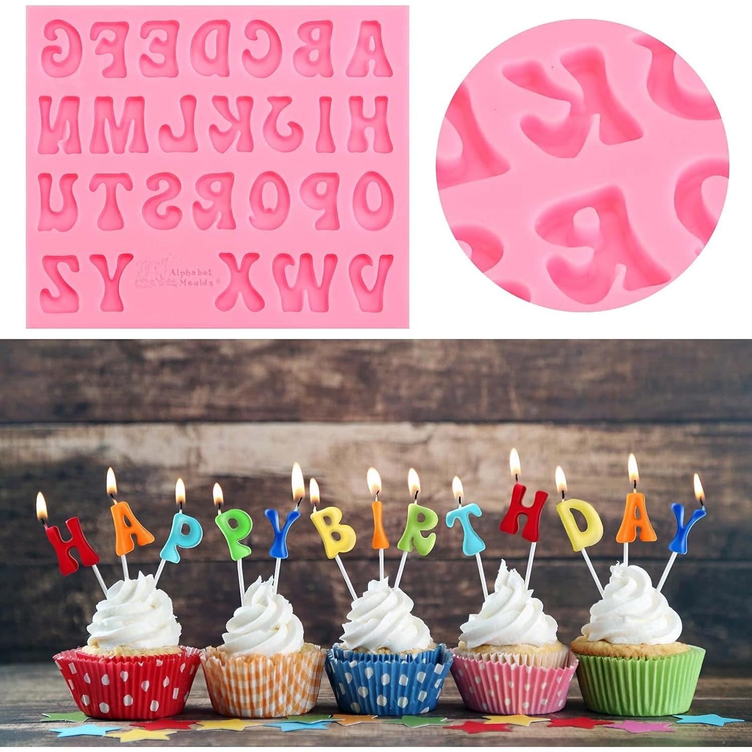 Moldes de Silicona para Chocolate BTYMS - Letras y Números 5 Piezas