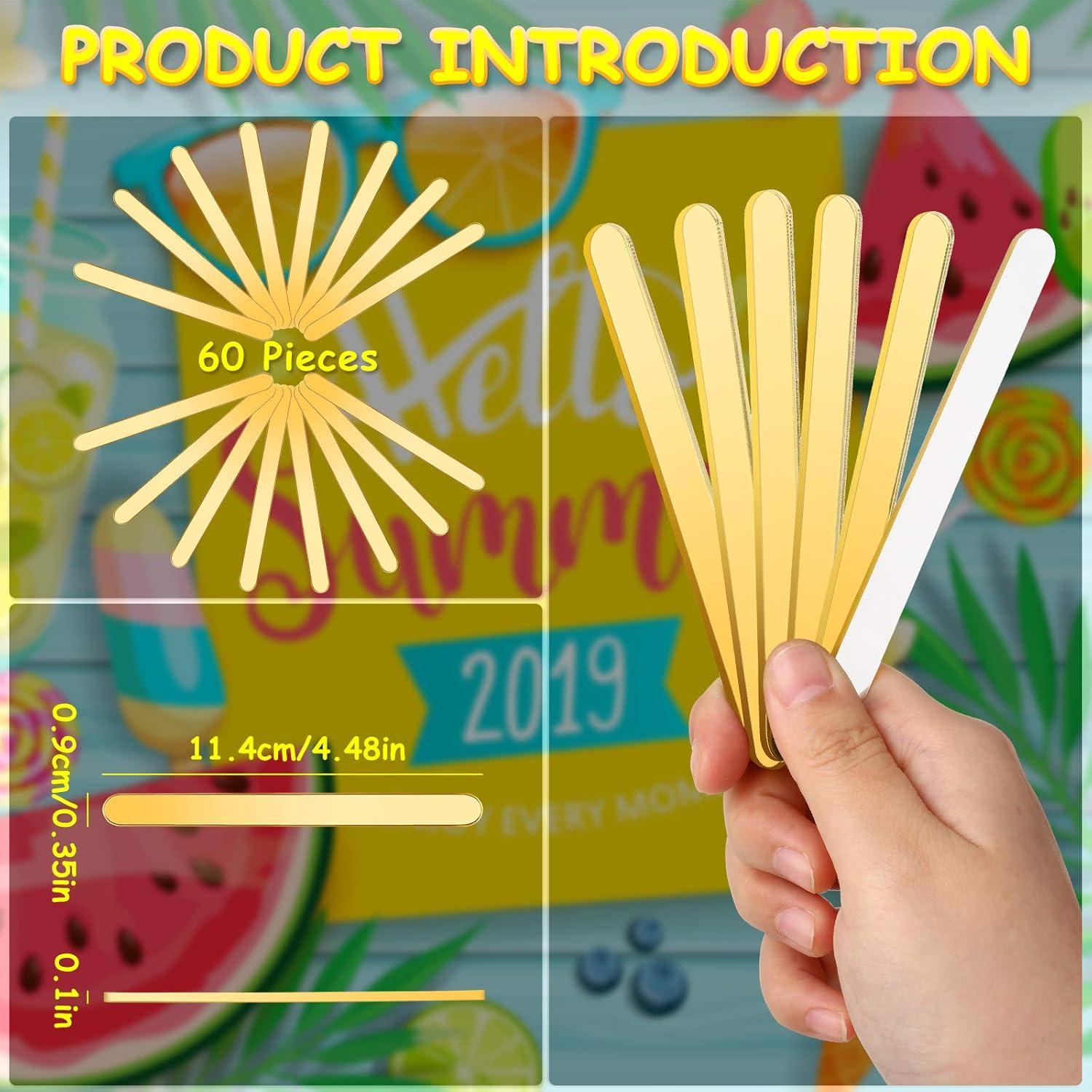 Palitos de Acrílico Dorados Geiserailie 60 Pcs 11.4 cm