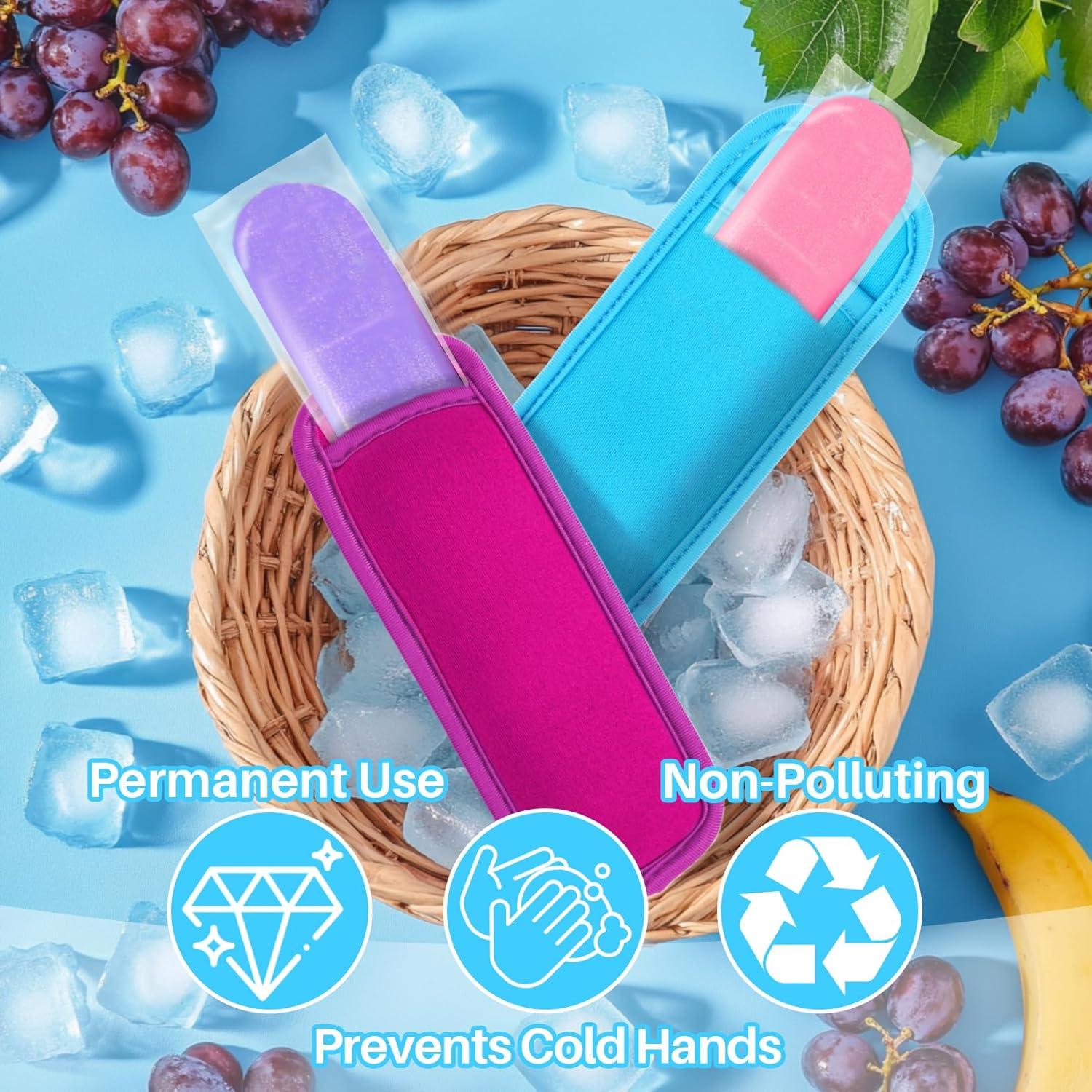 10 Fundas Reutilizables para Paletas MAQIHAN - Neopreno Multicolor