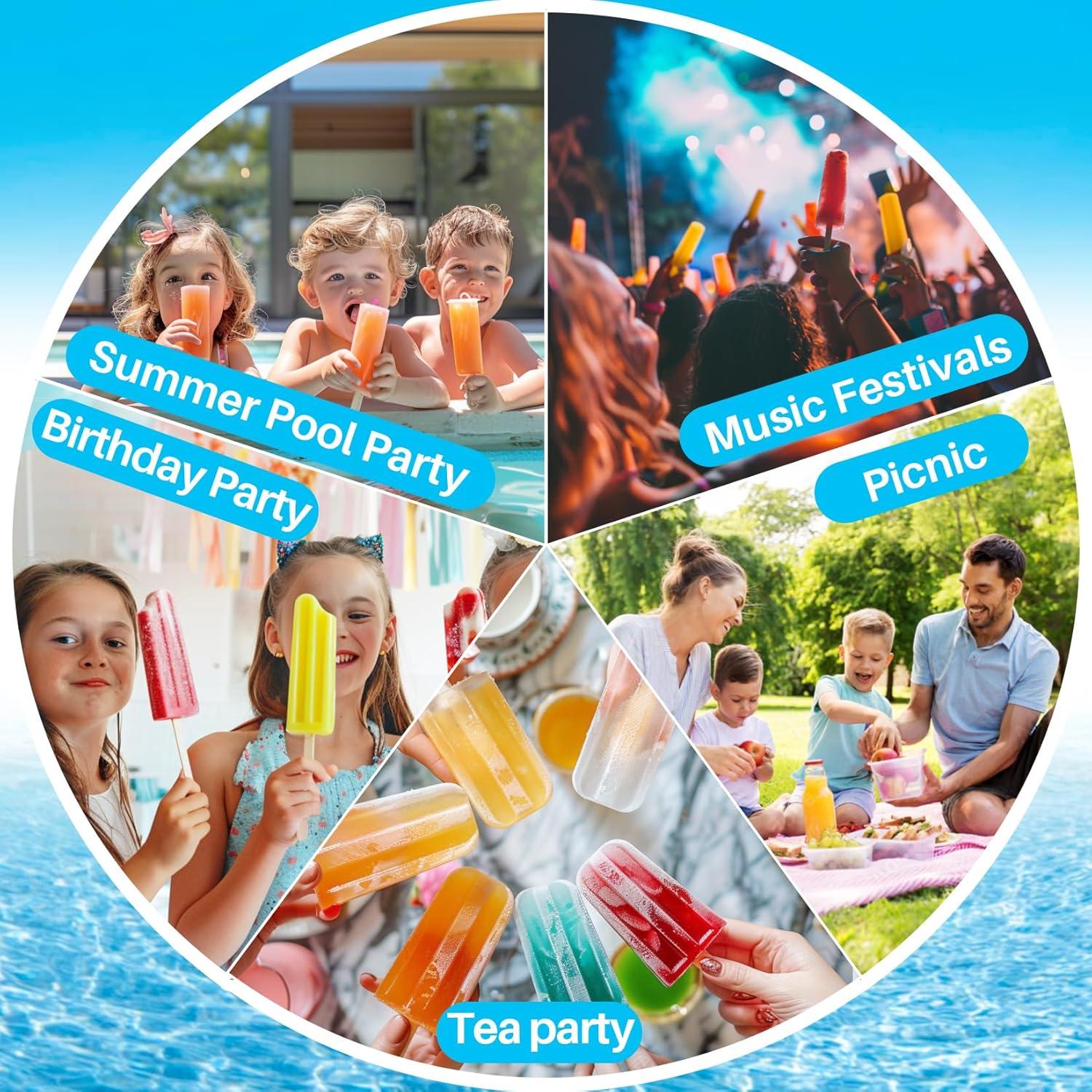 10 Fundas Reutilizables para Paletas MAQIHAN - Neopreno Multicolor