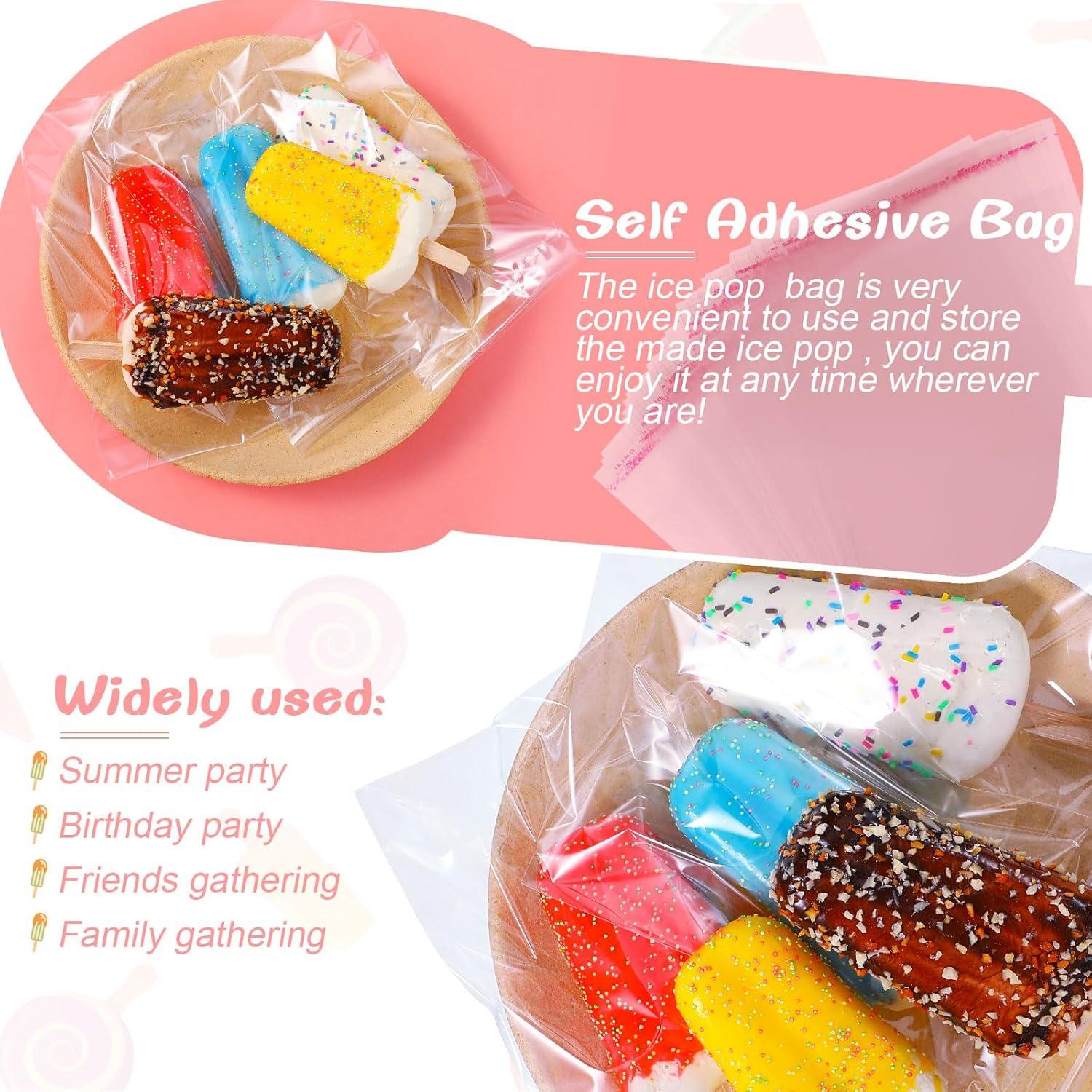 Juego de 300 Palitos de Helado y Bolsas Autoadhesivas Patelai