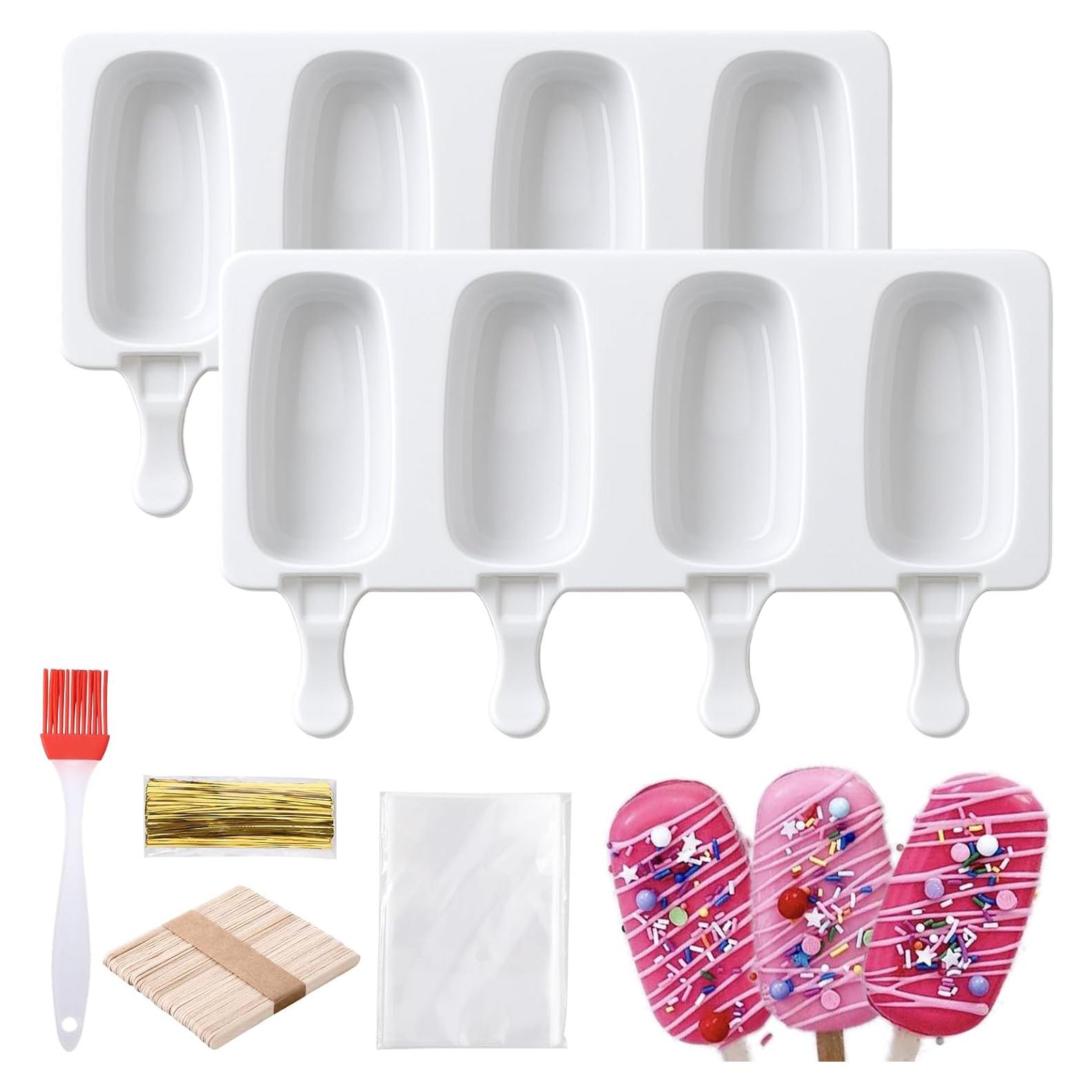 Kit de Moldes para Cake Pop Juome - 2 Moldes Silicona 8 Cavidades