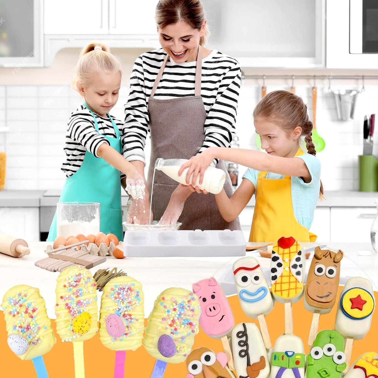 Kit de Moldes para Cake Pop Juome - 2 Moldes Silicona 8 Cavidades