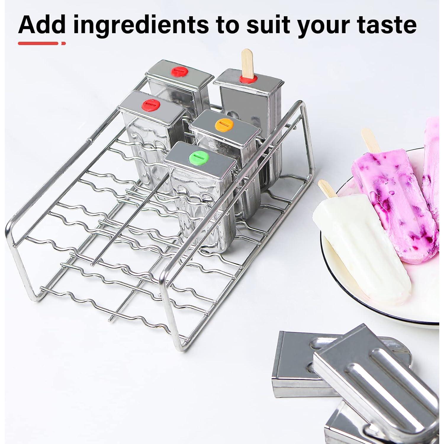 Kit de Moldes para Helados HYDDNice - 10 Moldes Acero Inoxidable