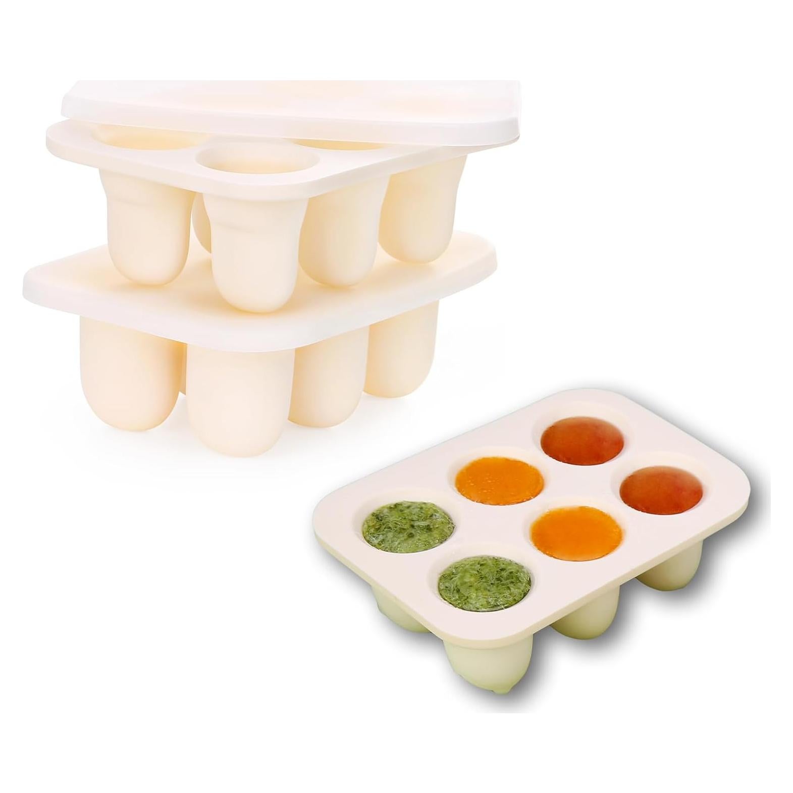 Bandeja de Congelador para Comida de Bebé ZUCOOP 2 Paquete Silicona