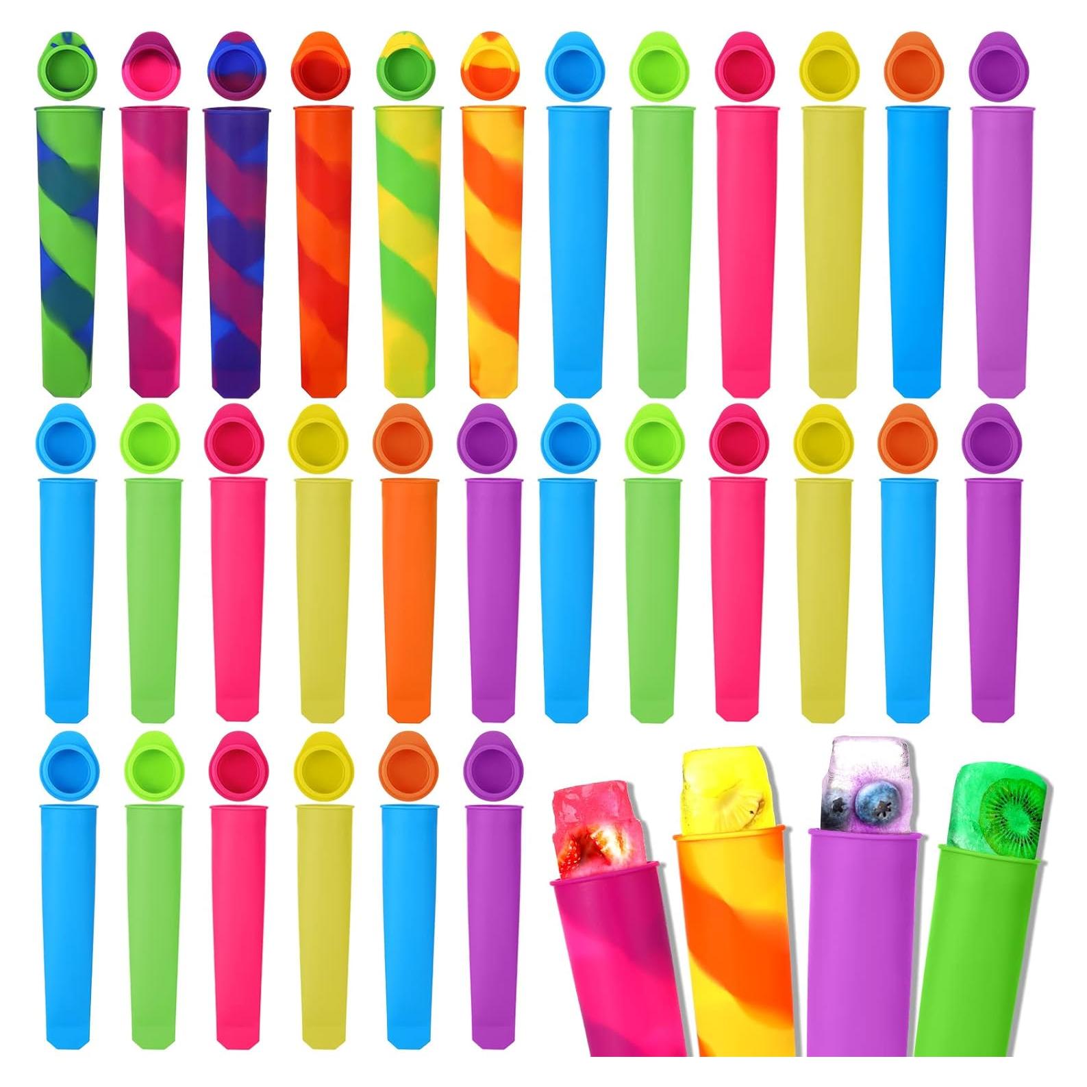 Moldes de Helado de Silicona Lallisa 30 Pcs Coloridos Reutilizables