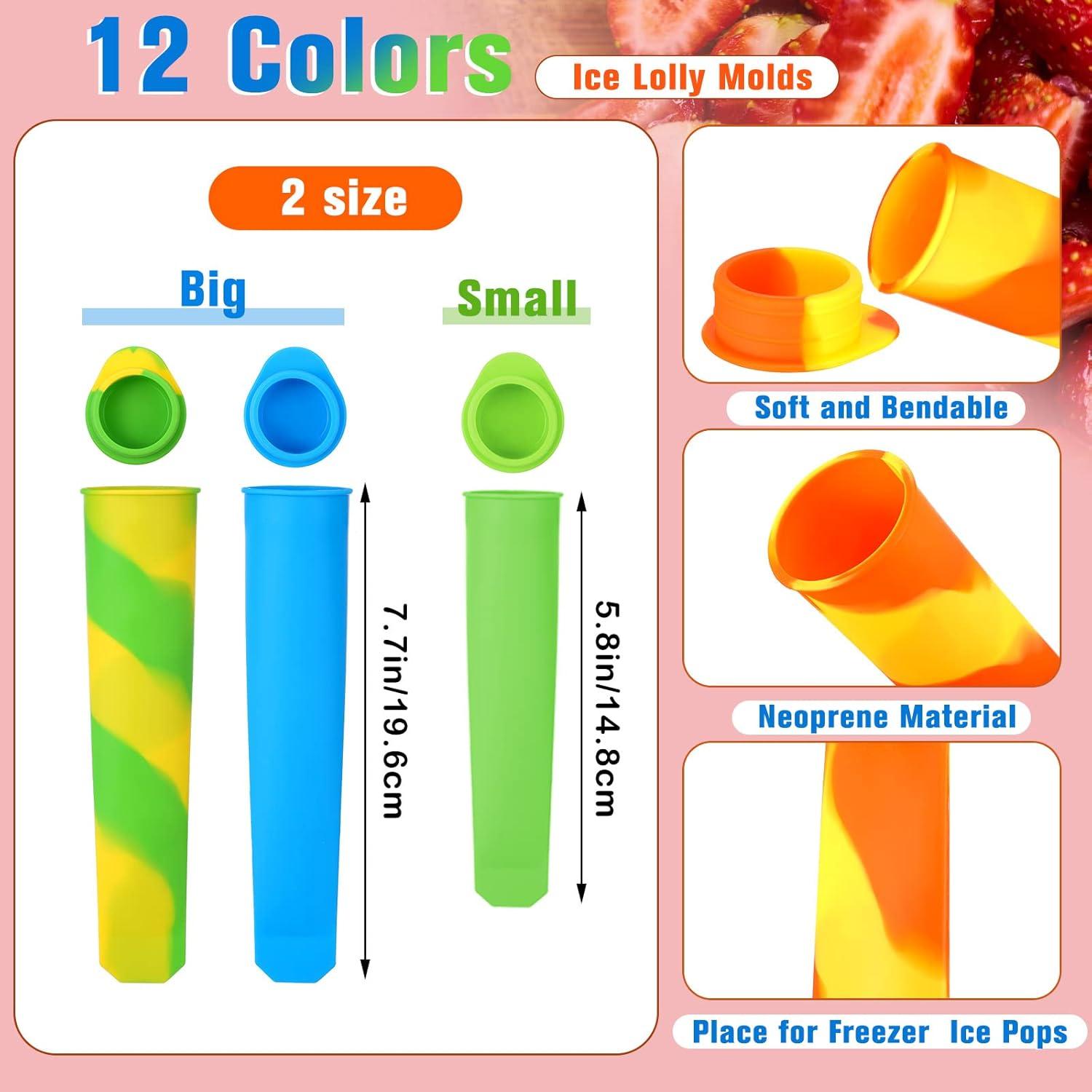 Moldes de Helado de Silicona Lallisa 30 Pcs Coloridos Reutilizables