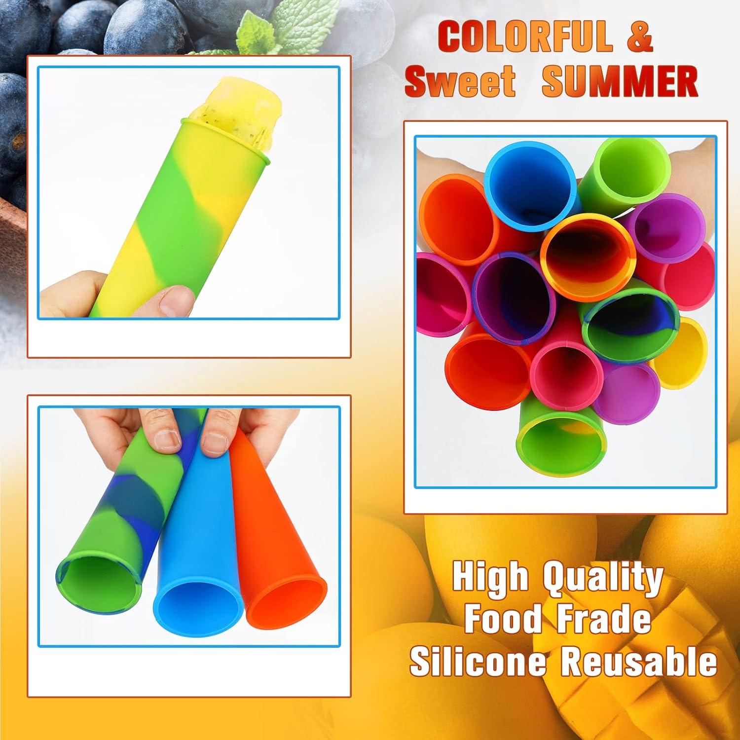 Moldes de Helado de Silicona Lallisa 30 Pcs Coloridos Reutilizables