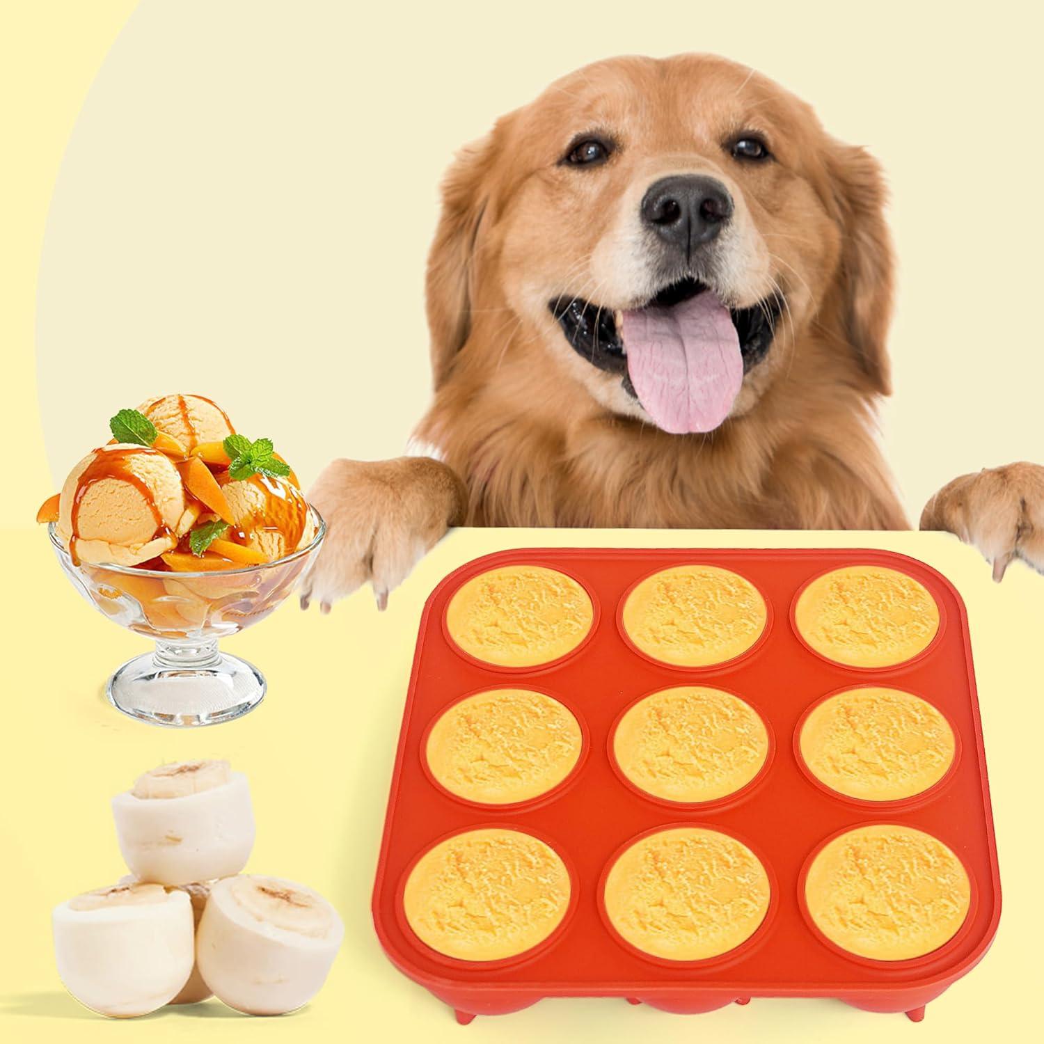 Molde de Silicona para Golosinas Congeladas para Perros Wilewir 9 Cavidades