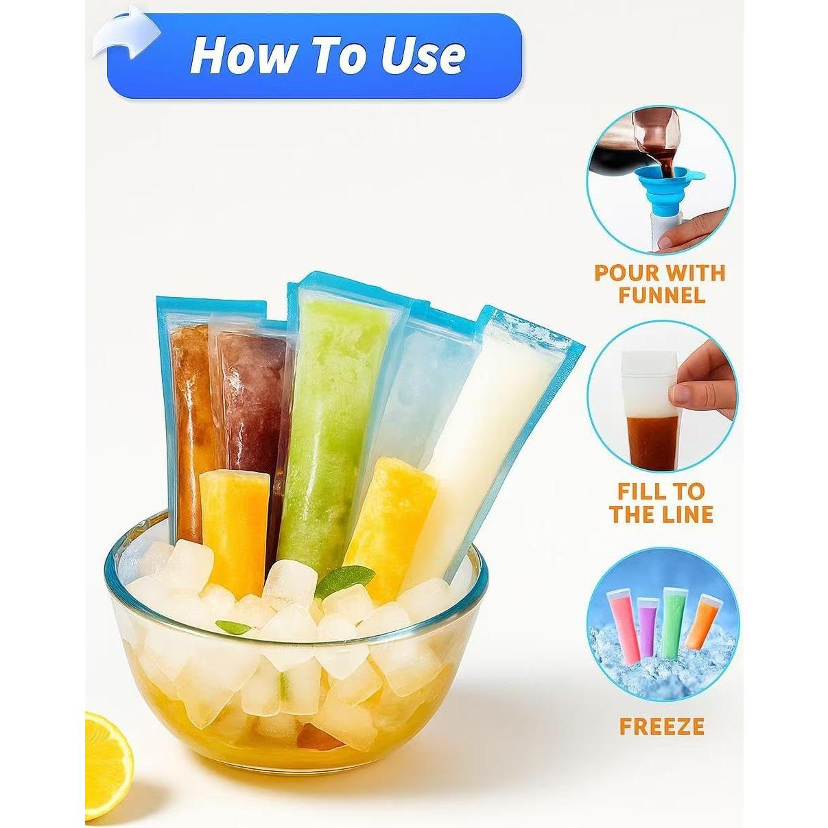 200 Tubos de Congelador Dkaool para Helados y Paletas