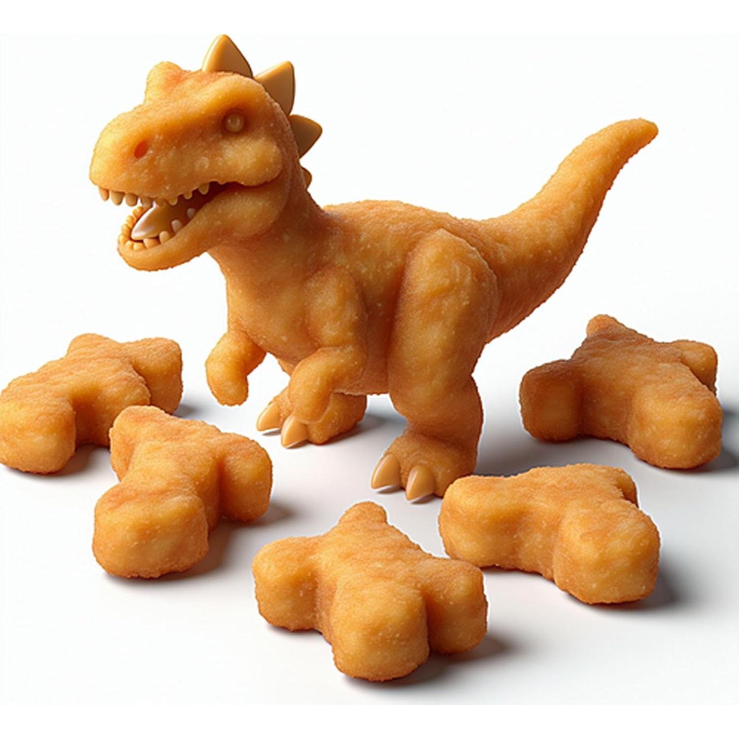 Moldes de Silicona para Nuggets de Dinosaurio Palksky - 4 Pcs