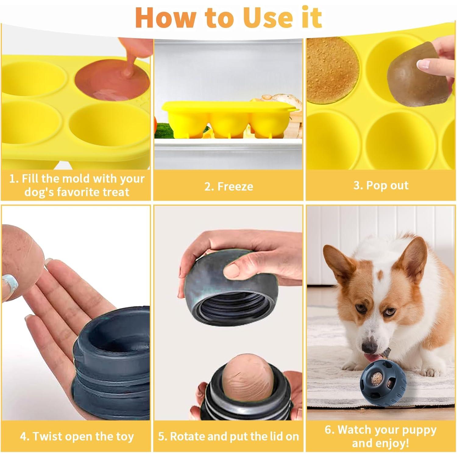 Moldes de Silicona para Golosinas de Perro Xyulaan 6 Cavidades