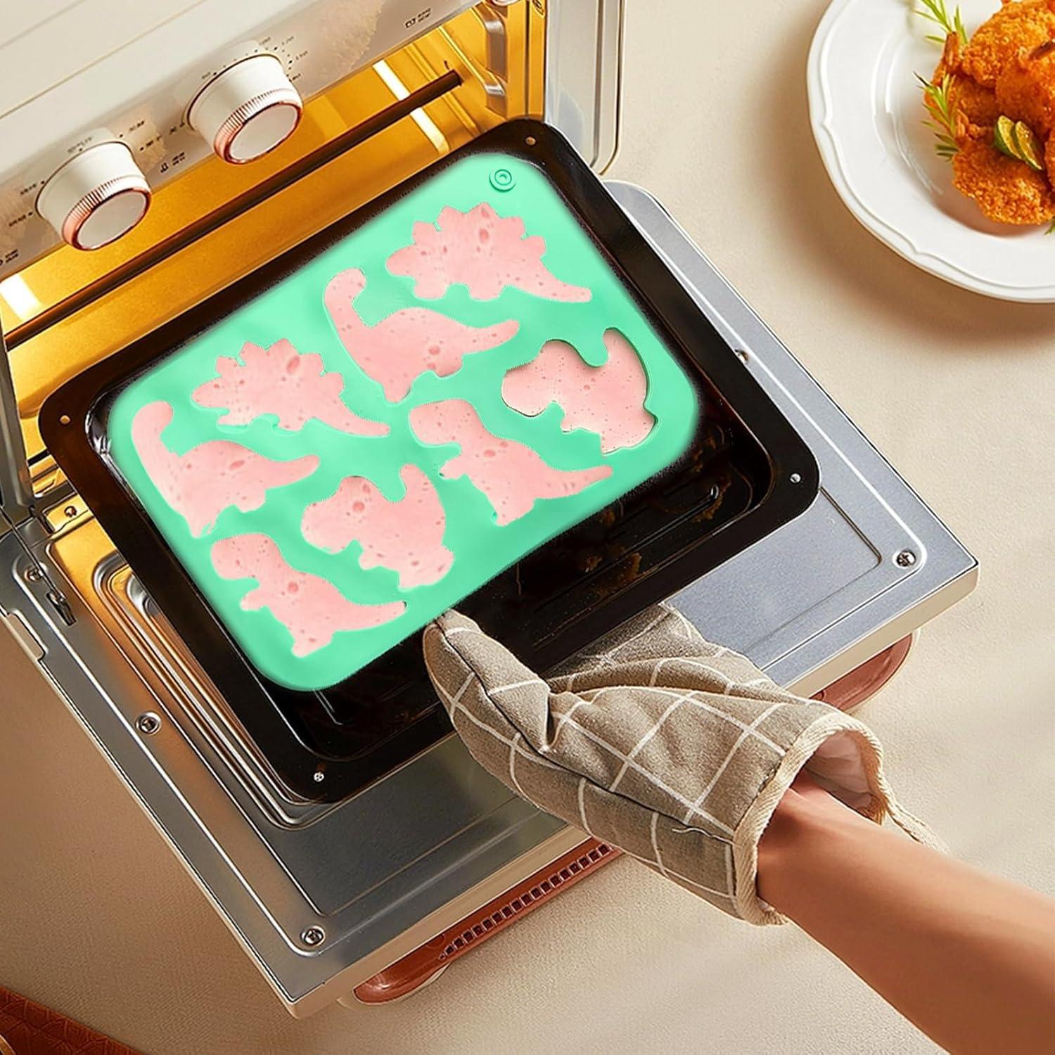 Set de 3 Moldes de Silicona Dinosaurio LESYDGSI - Antiadherentes