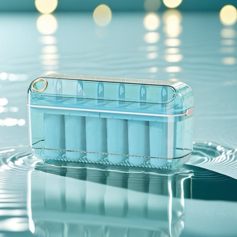 Moldes de Paletas Reutilizables 6 Cavidades Azul - PET Seguro