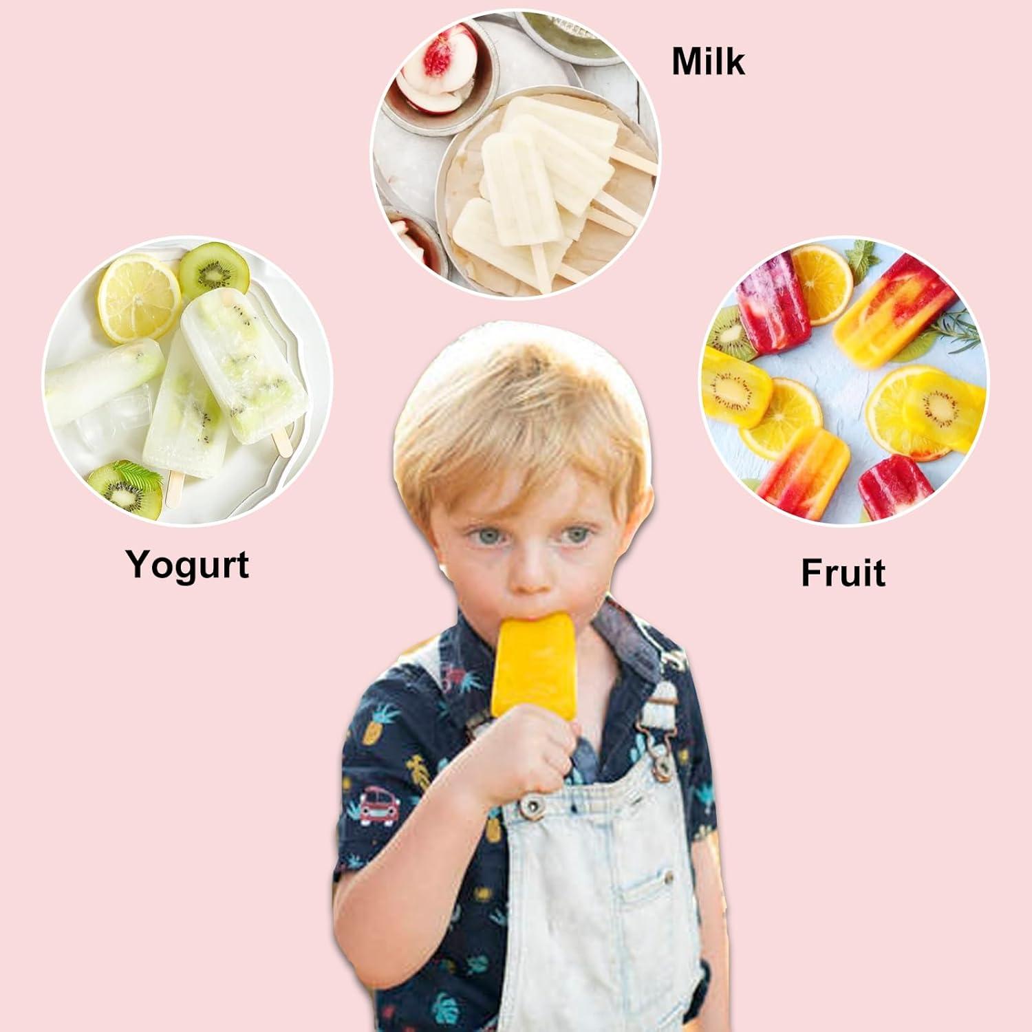 Moldes de Silicona para Paletas Elykorrne - 3 Piezas Rosa