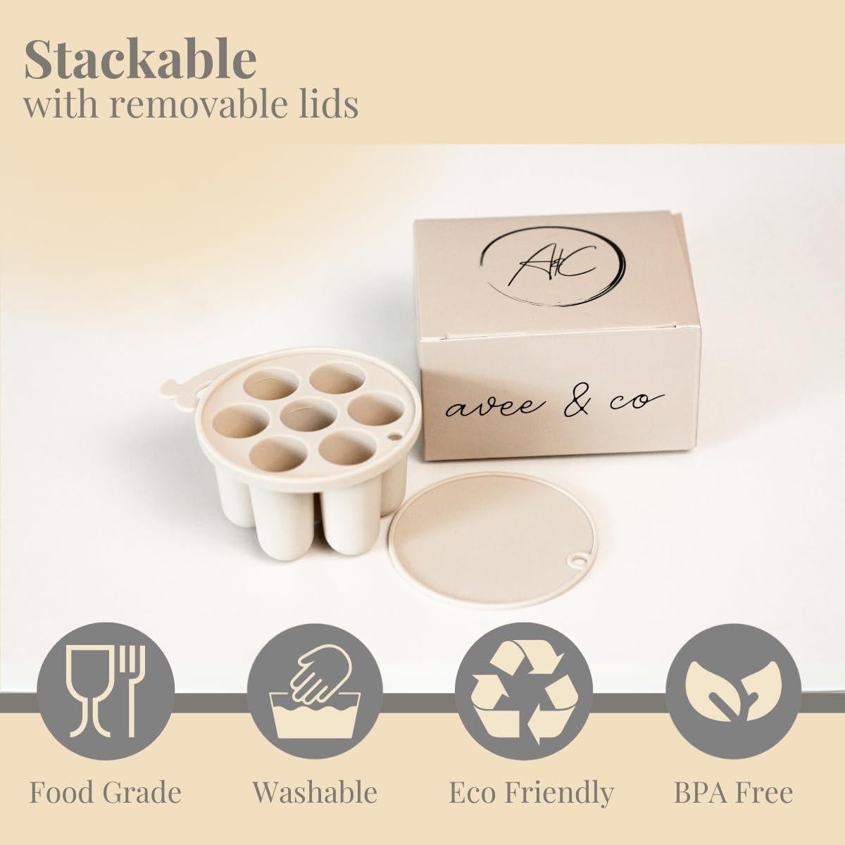 Bandeja Mini Congelador Avee & Co Silicona BPA Free 7 Moldes