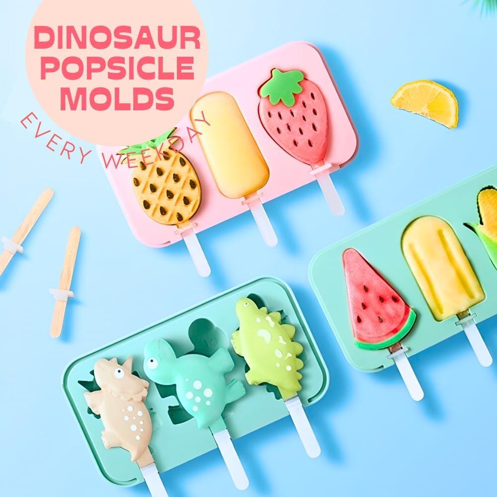 Molde de Paletas de Silicona Dinosaurio KAISHANE 20.1x10.9cm