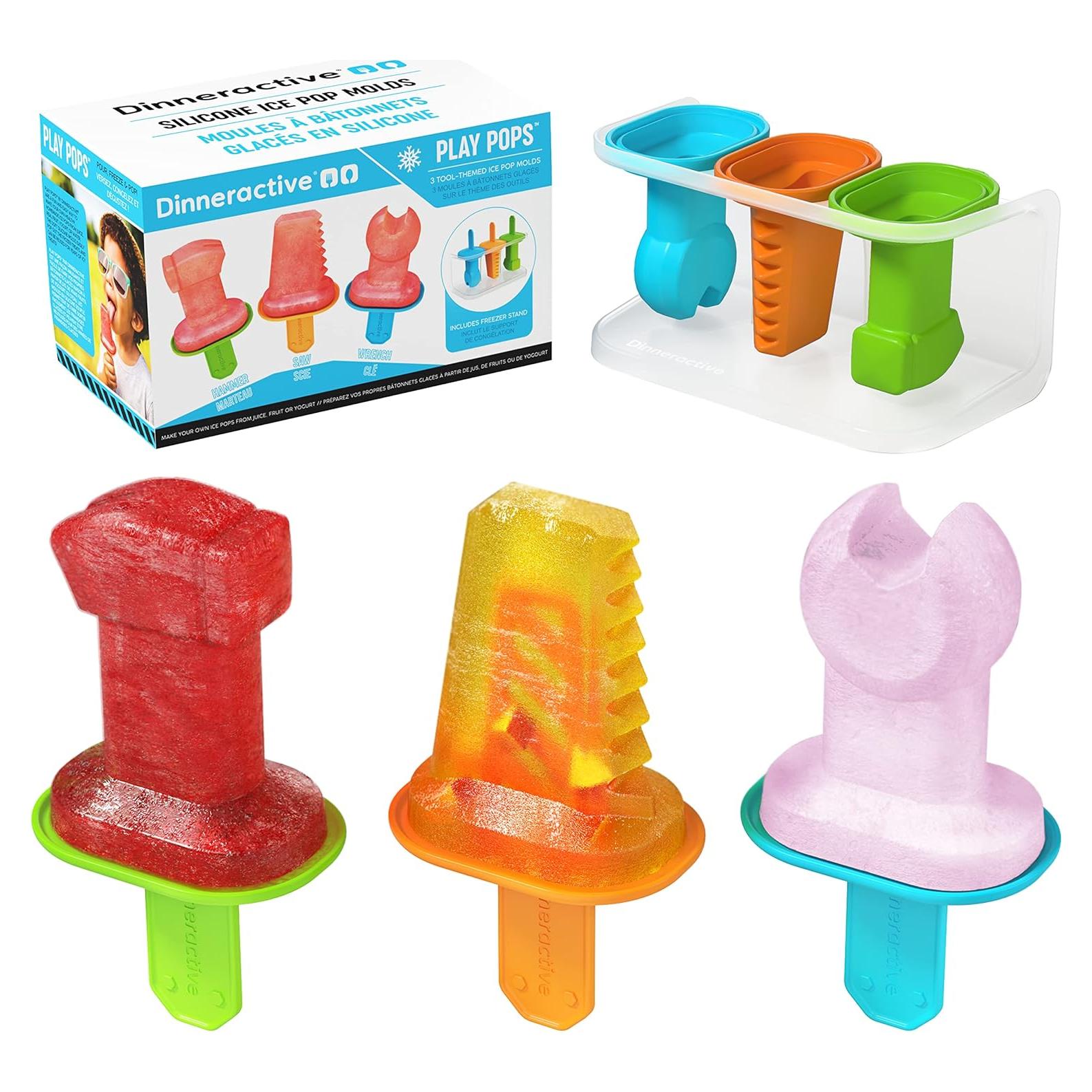 Moldes de Paletas Dinneractive - Set de 3 Silicona Herramientas