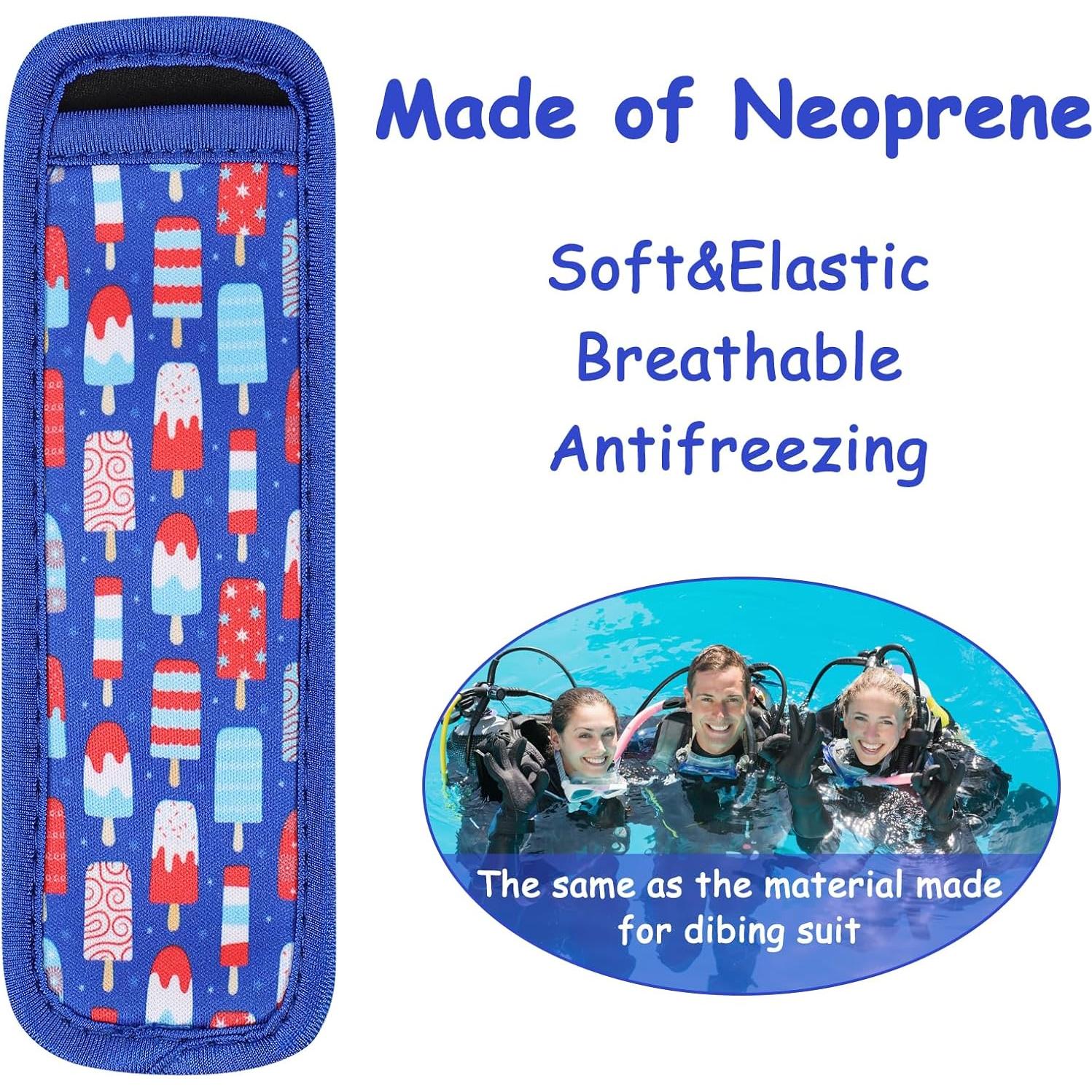 Mangas Reutilizables para Helados 6 Piezas Neopreno Multicolor