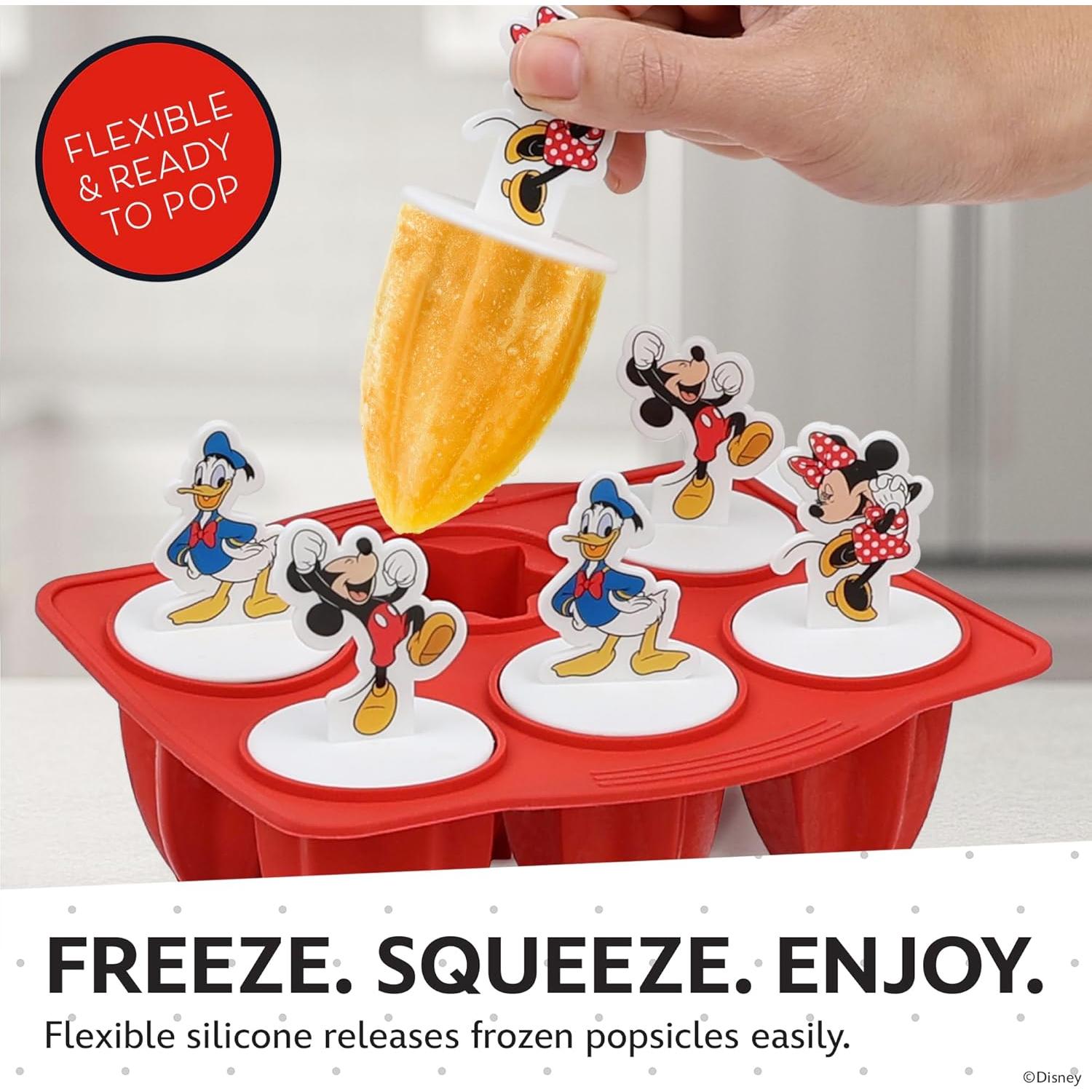 Moldes de Paletas de Silicona Disney - 6 Piezas Mickey y Amigos