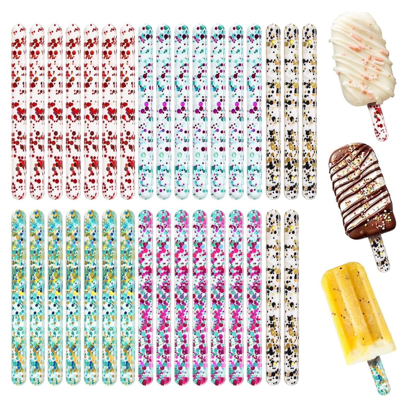 35 Palitos de Acrílico Reutilizables para Paletas - KEHHVCY
