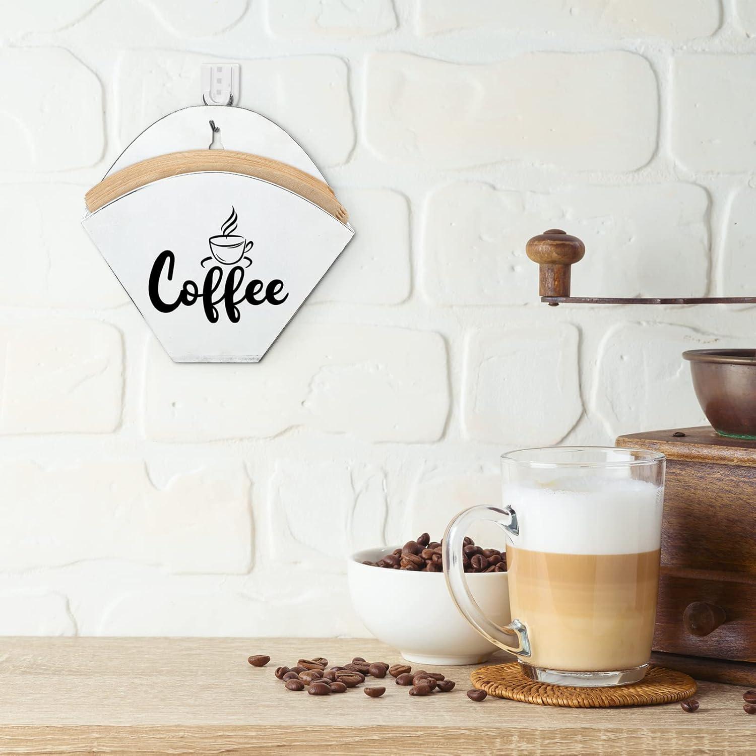 Soporte de Filtro de Café Montado en Pared Yalikop Blanco