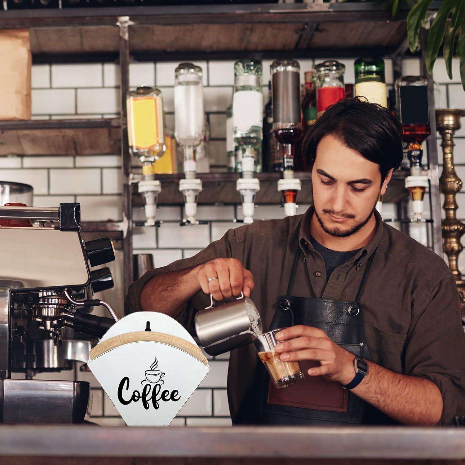 Soporte de Filtro de Café Montado en Pared Yalikop Blanco