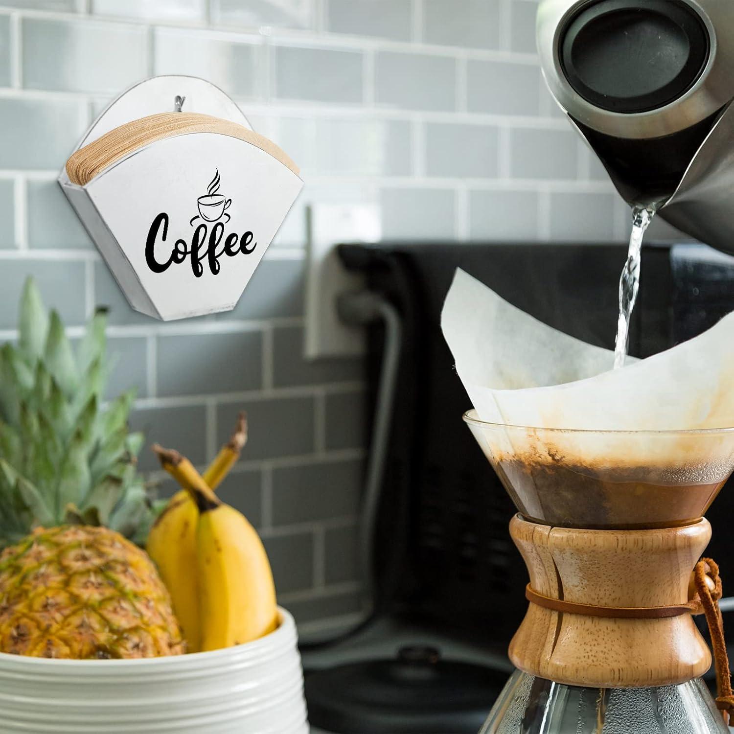 Soporte de Filtro de Café Montado en Pared Yalikop Blanco