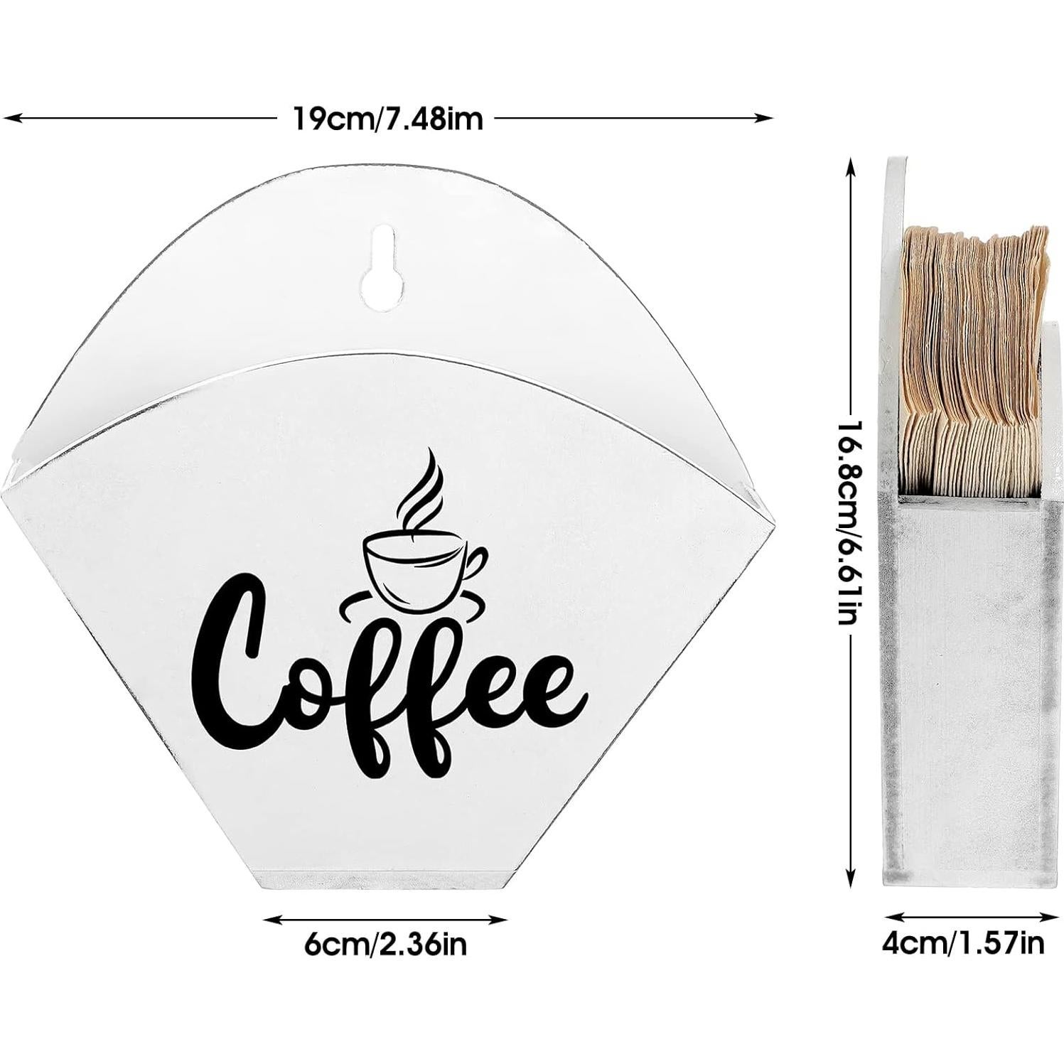 Soporte de Filtro de Café Montado en Pared Yalikop Blanco