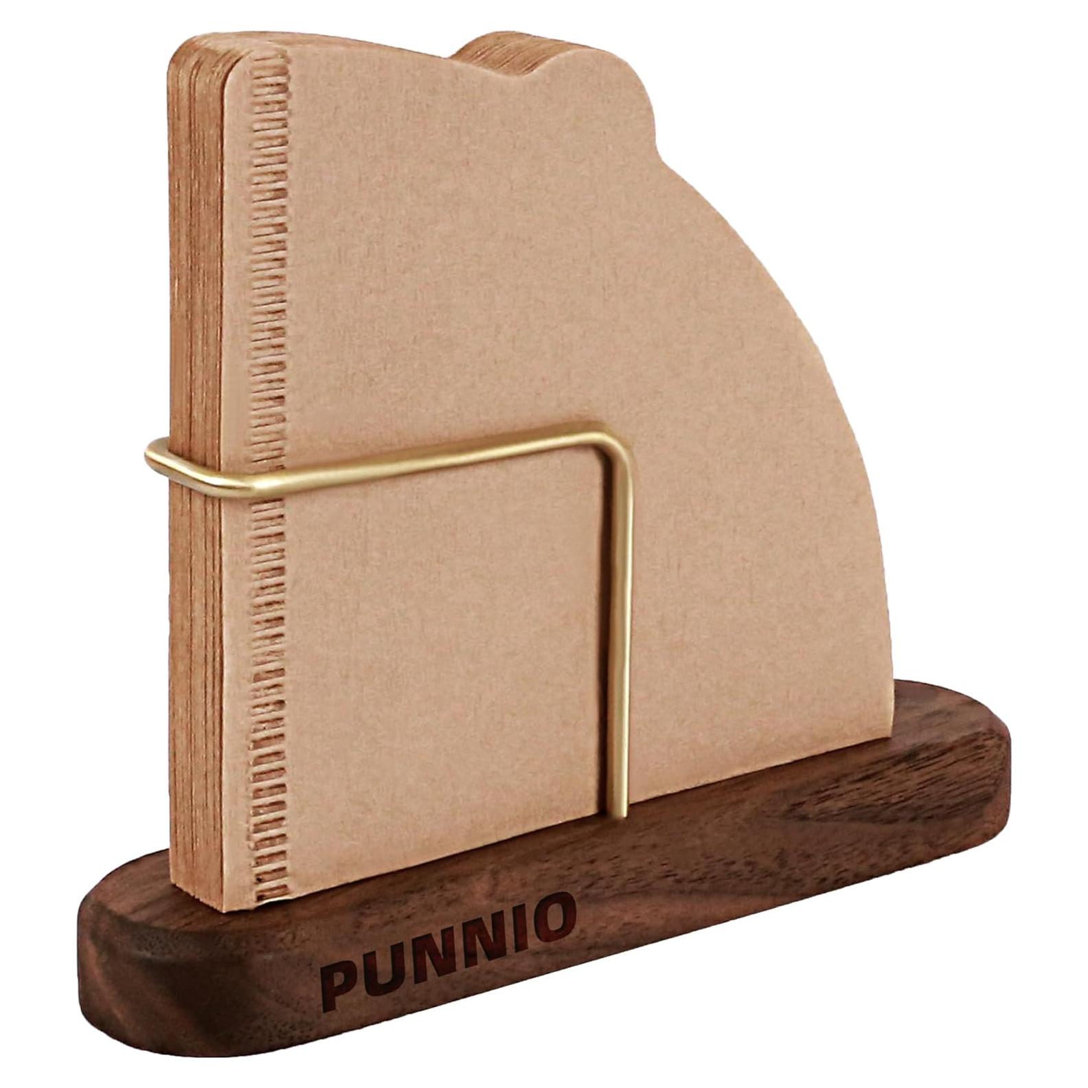 Soporte para Filtros de Café PUNNIO de Nogal y Latón, 1 Unidad