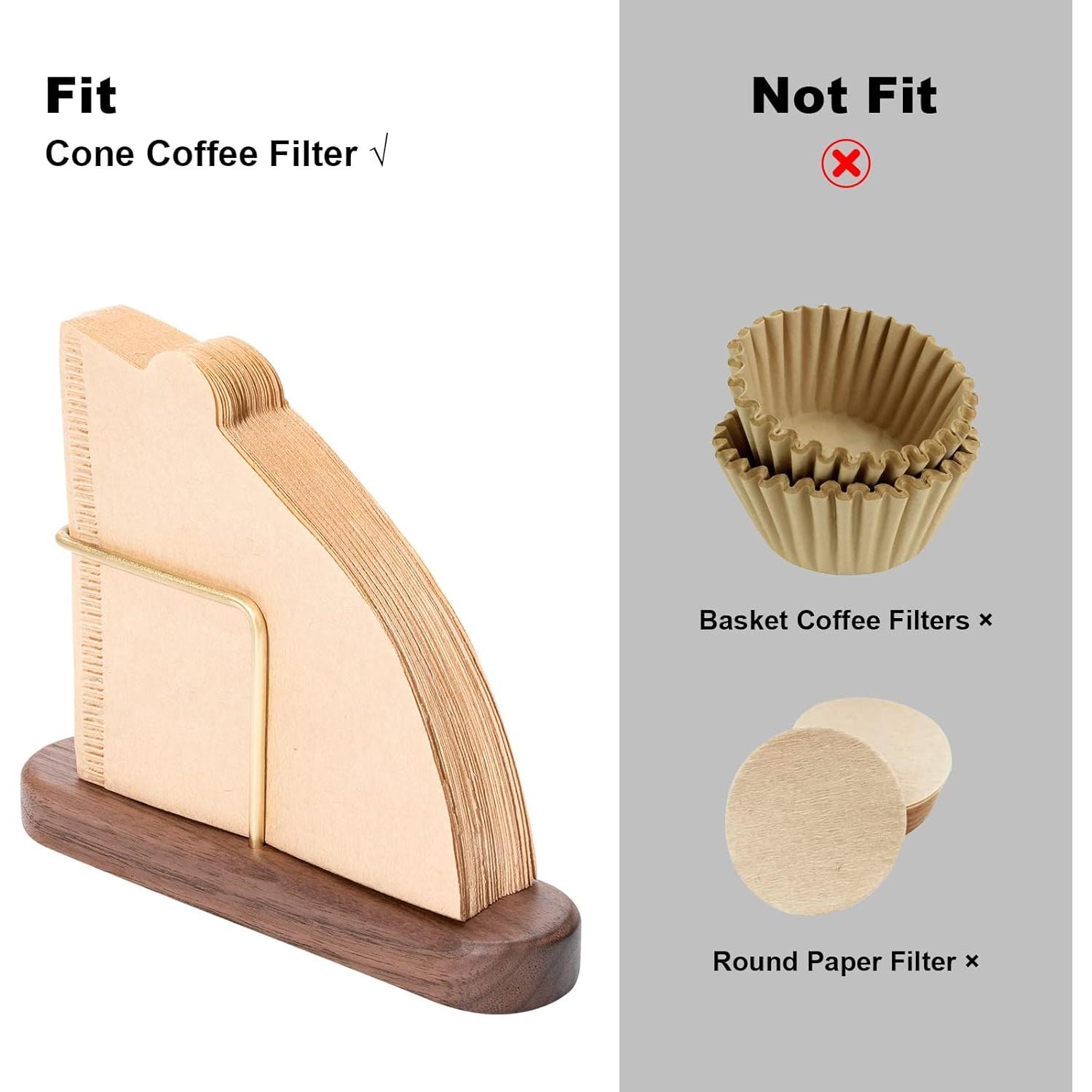 Soporte para Filtros de Café Jumperlay de Nogal y Latón