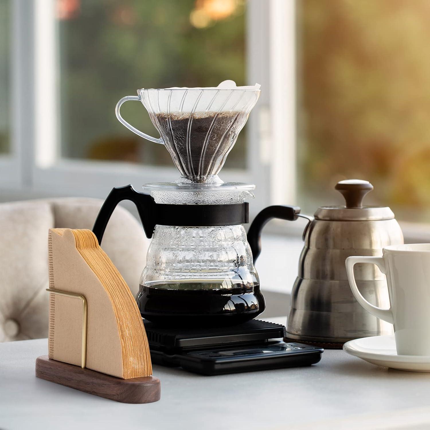 Soporte para Filtros de Café Jumperlay de Nogal y Latón