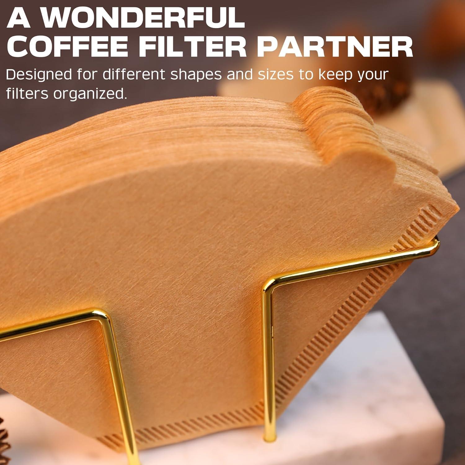 Soporte para Filtros de Café PUNNIO de Mármol Blanco y Latón