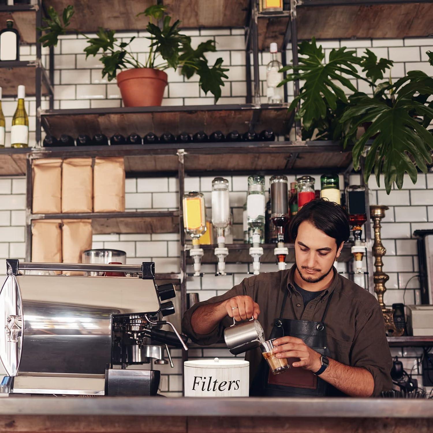Soporte para Filtros de Café Chunful de Madera Blanco 15x9 cm