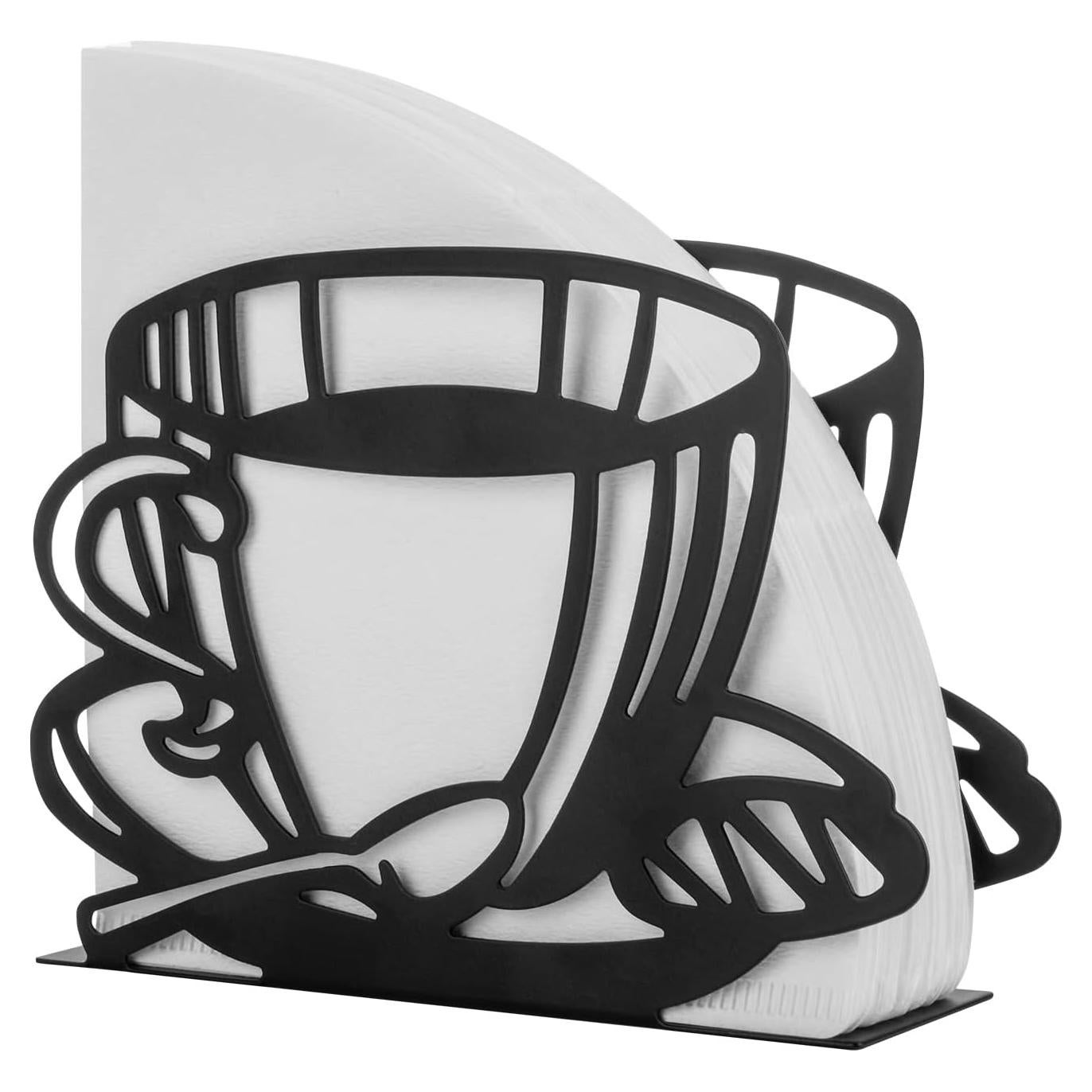 Soporte para Filtros de Café Homakover Metal Negro 13x10x4cm
