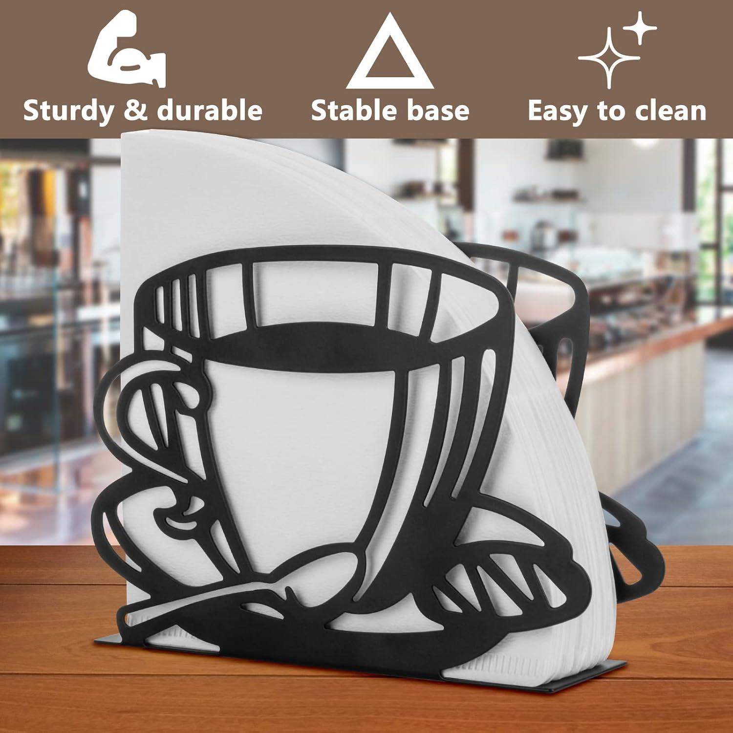 Soporte para Filtros de Café Homakover Metal Negro 13x10x4cm