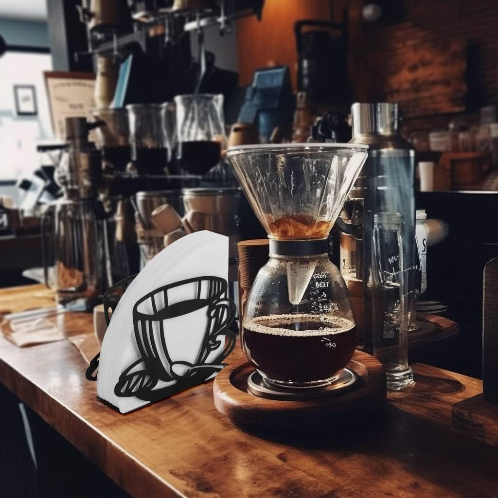 Soporte para Filtros de Café Homakover Metal Negro 13x10x4cm