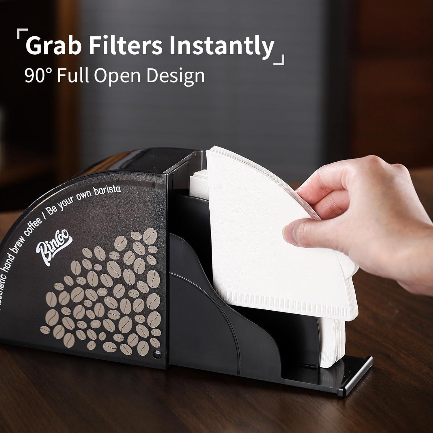 Soporte para Filtros de Café Bincoo + 50 Filtros Papel V02