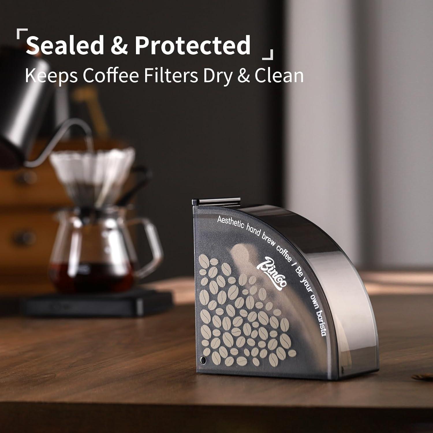 Soporte para Filtros de Café Bincoo + 50 Filtros Papel V02