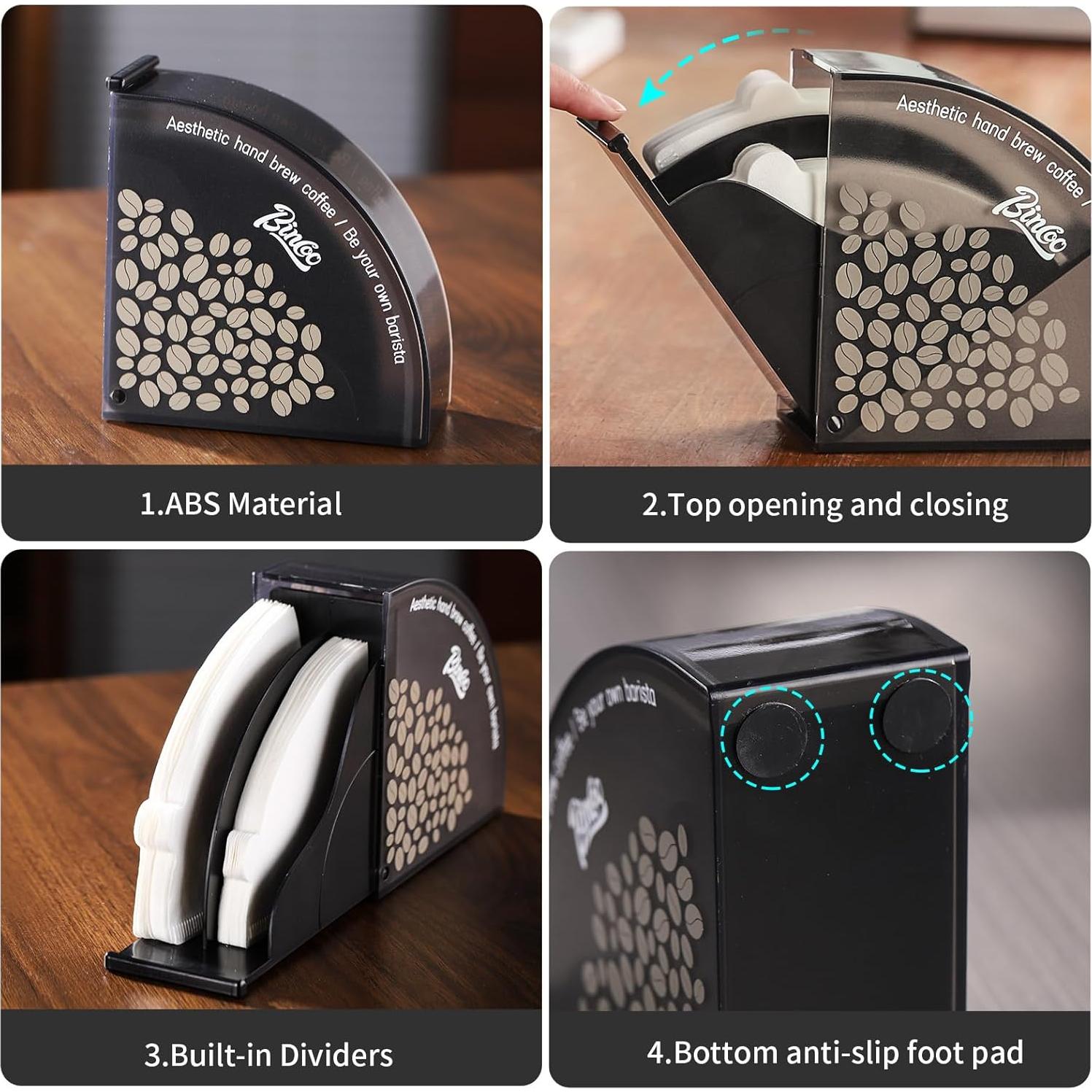 Soporte para Filtros de Café Bincoo + 50 Filtros Papel V02