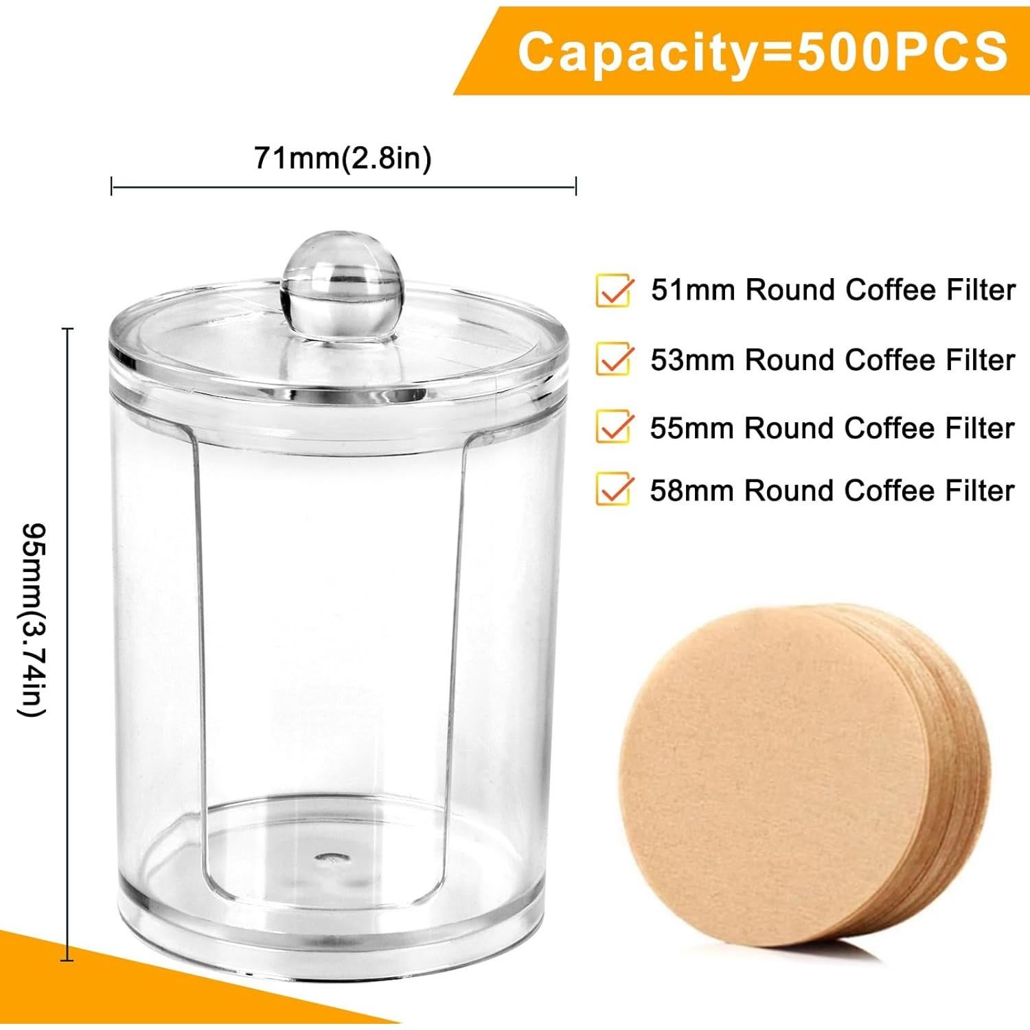 Contenedor de Almacenamiento para Filtros de Café Wiojtry 500u