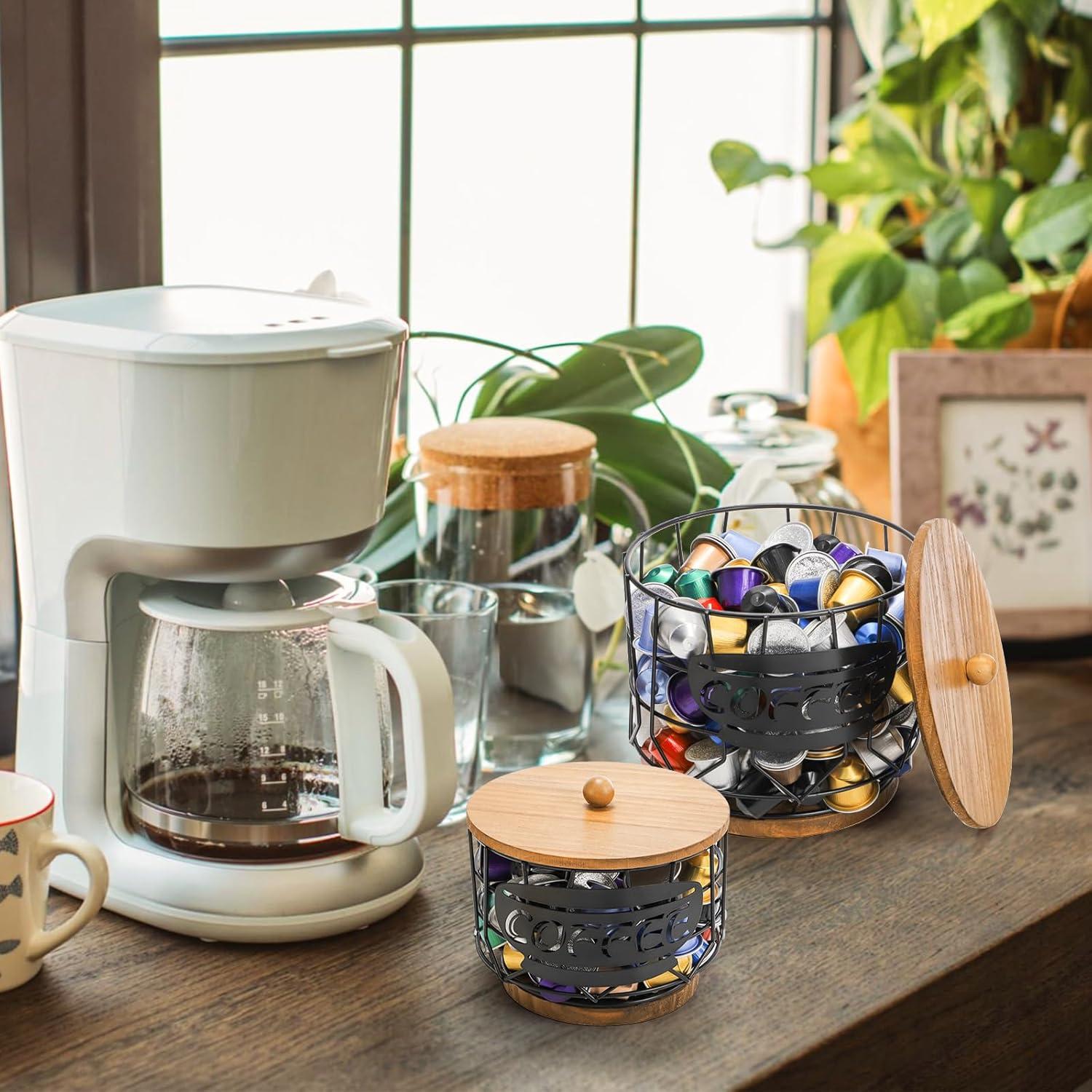 Juego de 2 Soportes para Cápsulas de Café Yarlung con Tapa